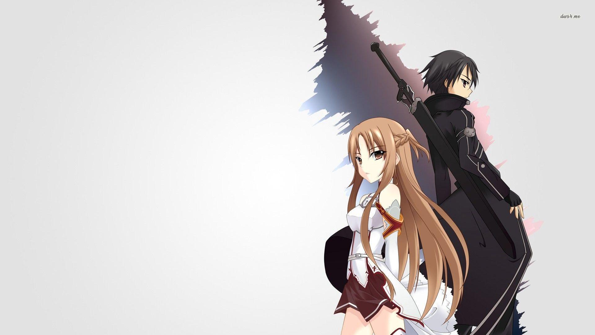 Kirito and Asuna from Sword Art Online wallpaper