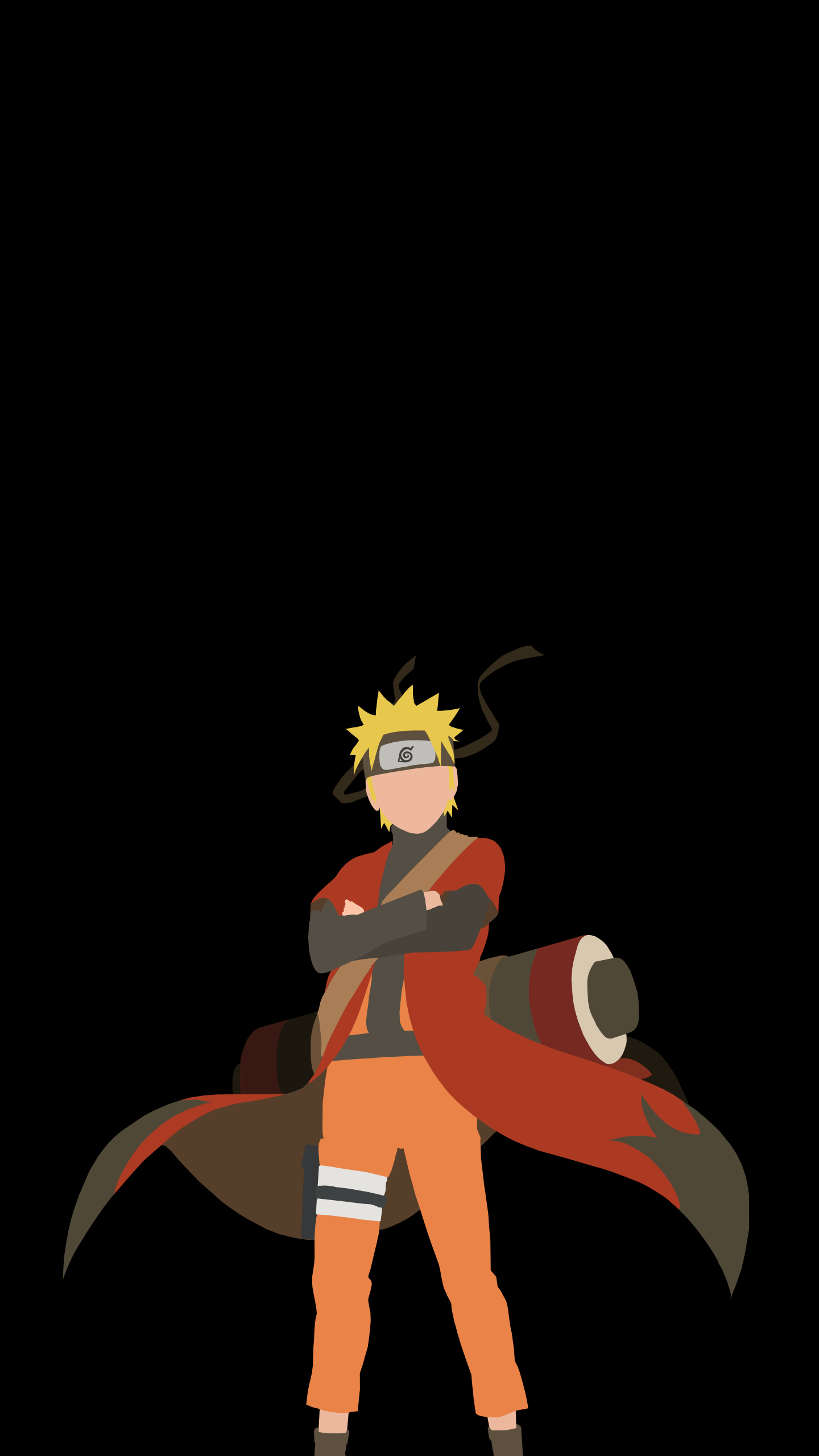 Naruto Vector AMOLED Wallpaper (2K)