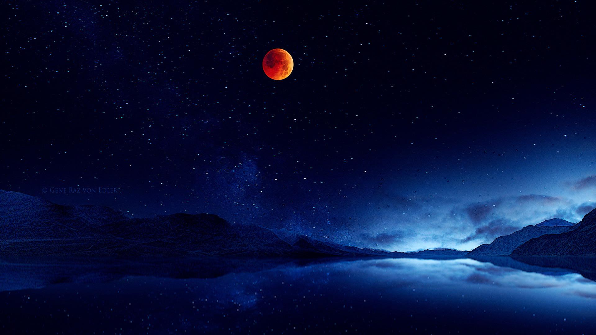 Fantasy Moon Landscape Wallpaper, HD Fantasy 4K Wallpaper, Image
