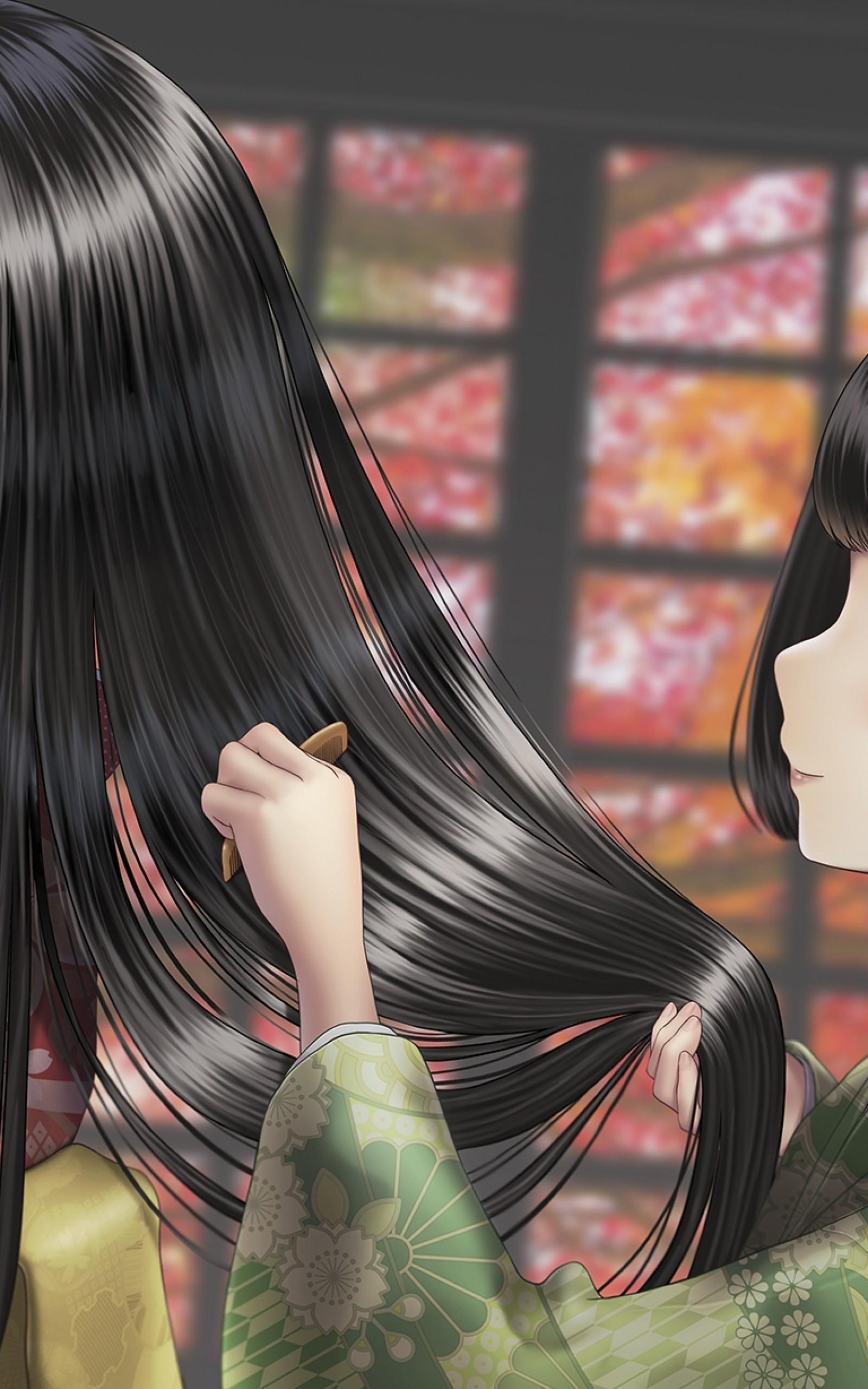 Download 1600x2560 Anime Girls, Meganekko, Glasses, Black Hair