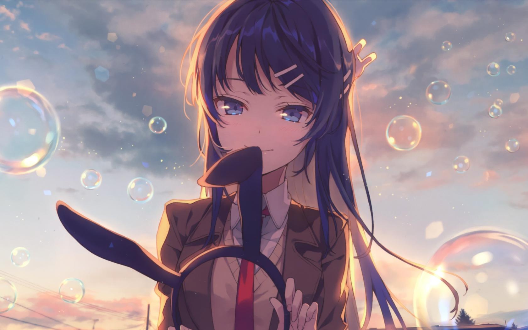 Beautiful, Anime Girl, Mai Sakurajima, Wallpaper Anime