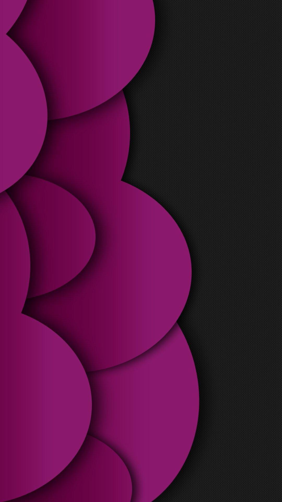 Purple Hearts Pattern Grey Background Android Wallpaper free download