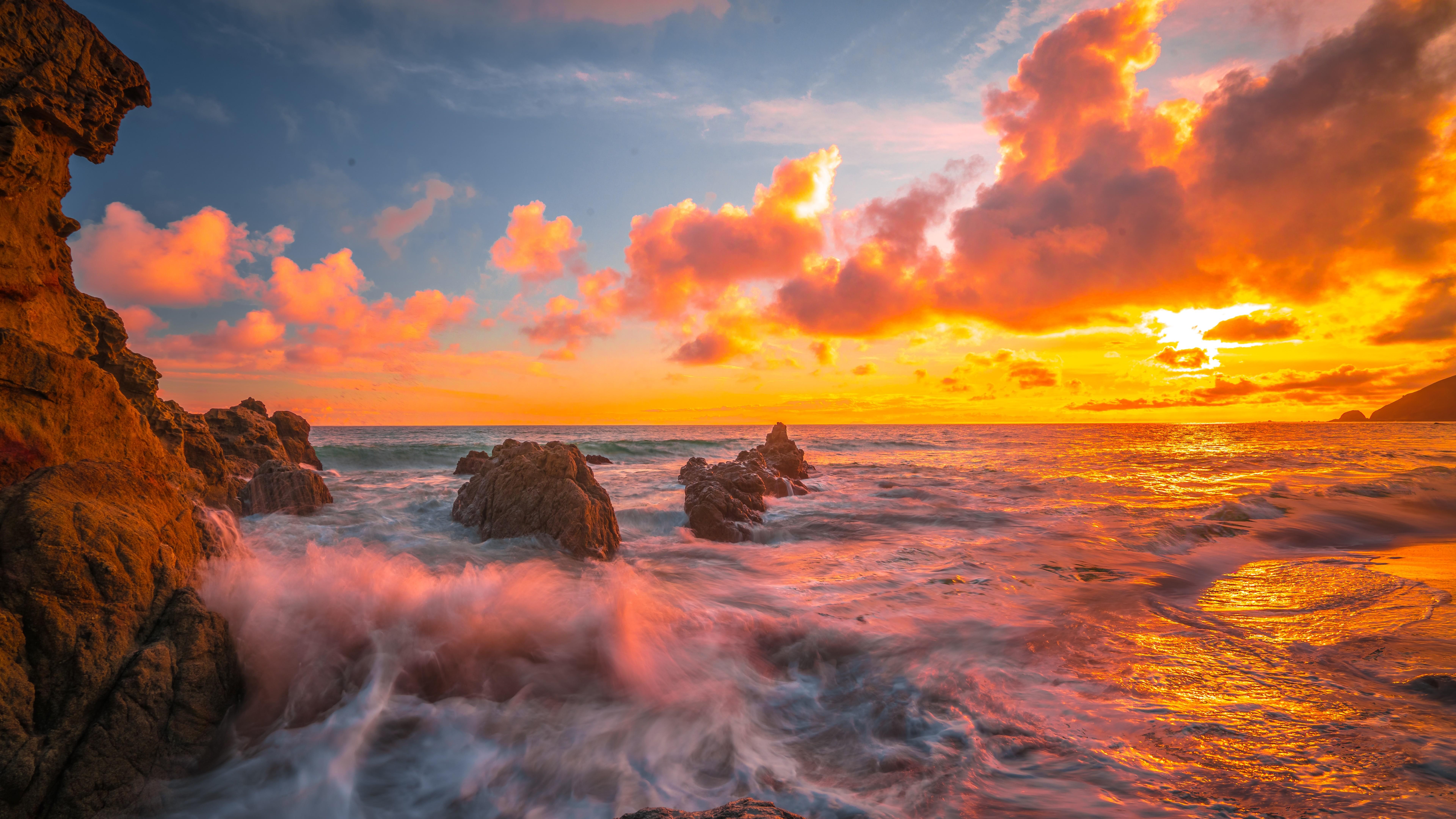 Ocean Sunset 8k 8k HD 4k Wallpaper, Image, Background