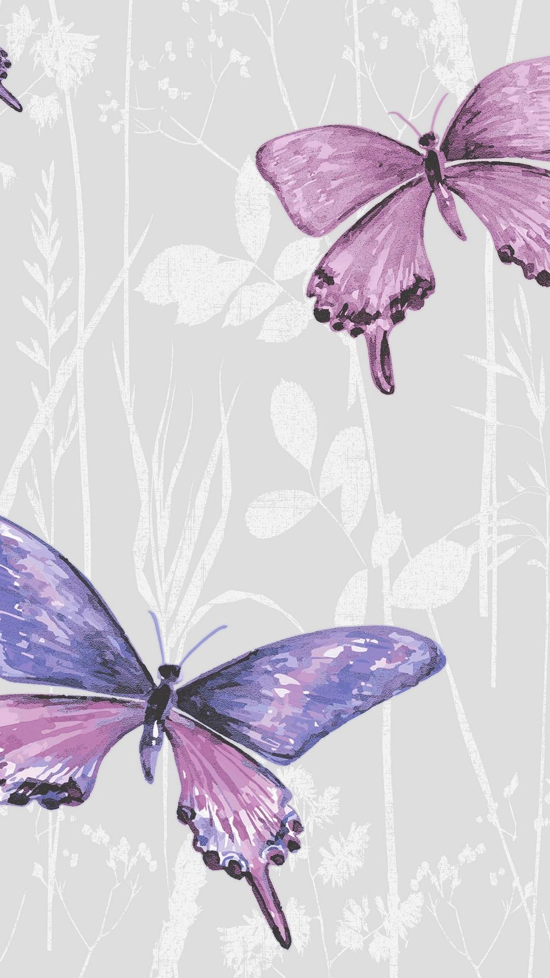 Purple Butterfly Wallpaper Android Android Wallpaper