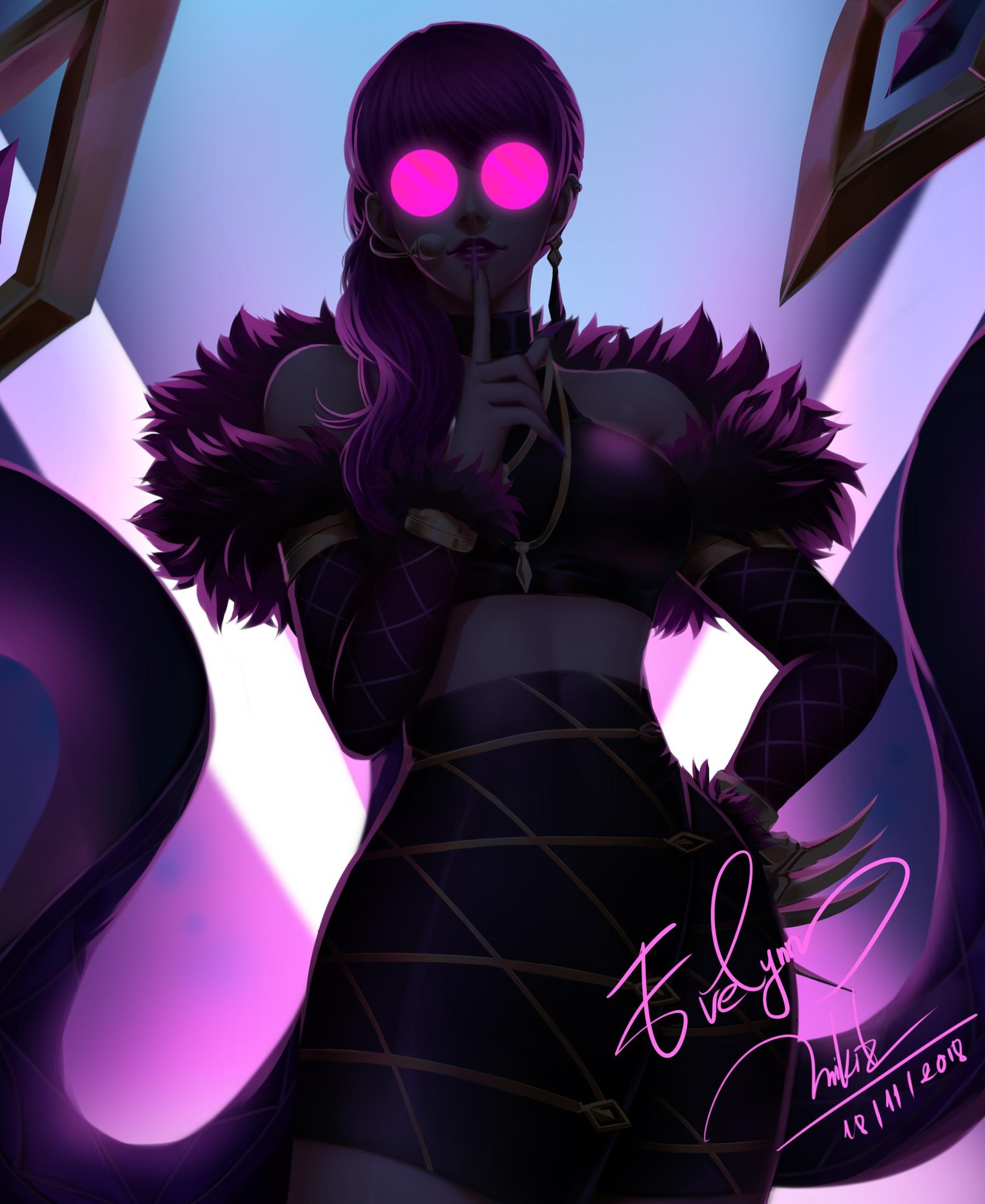 K DA Evelynn. Wallpaper & Fan Arts. League Of Legends