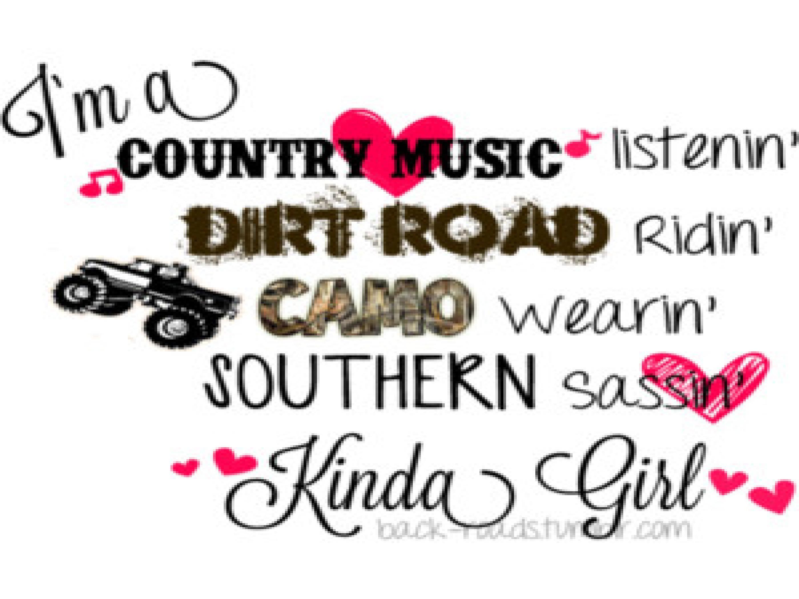 Camo Country Girl Wallpaper