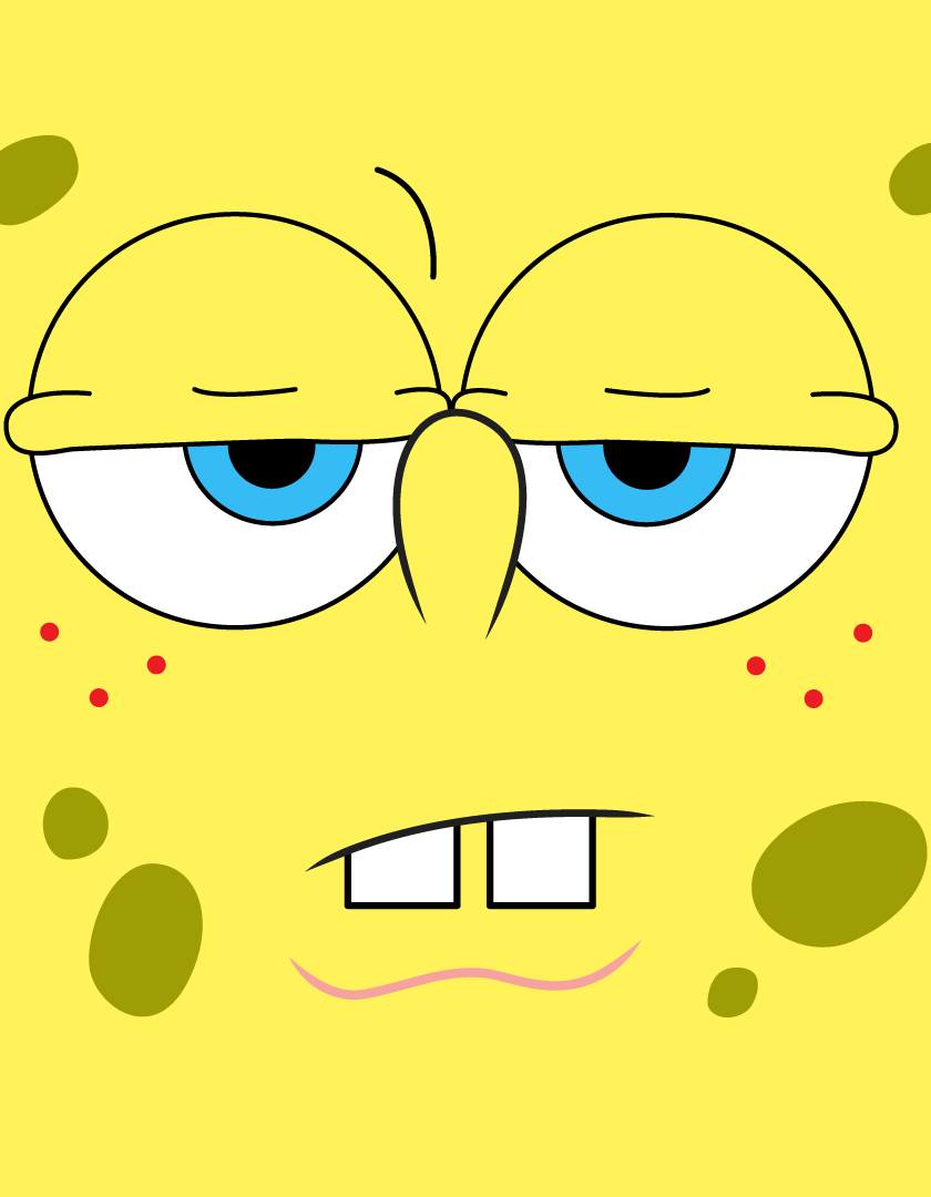 Spongebob Squarepants, Cartoon, Funny, Minimal, Wallpaper