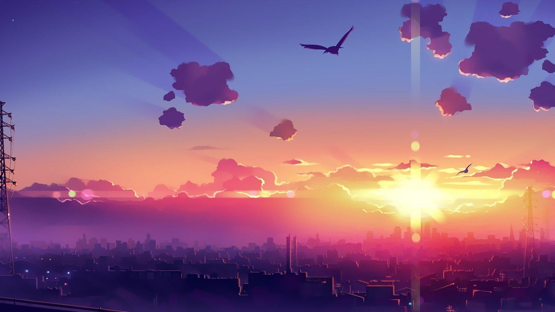 sunrise, City, Anime Wallpaper HD / Desktop and Mobile Background