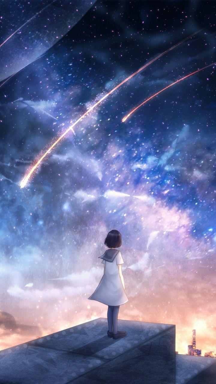 Anime scenery, Night sky art, Sky anime
