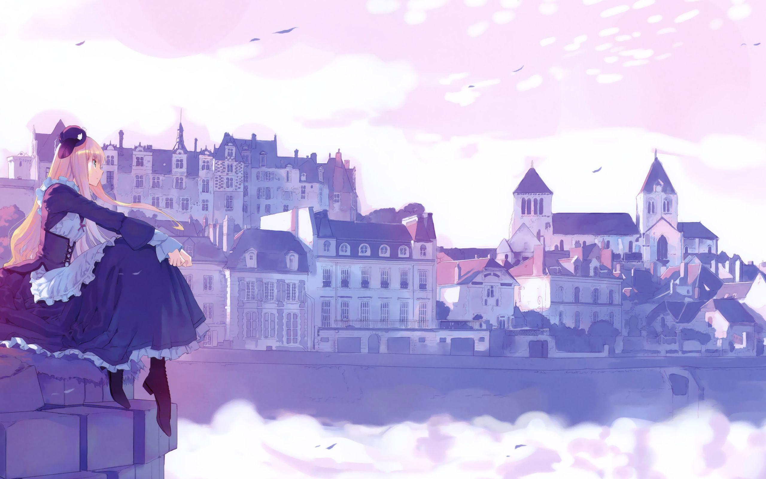 Wonderful HD Anime City Wallpaper