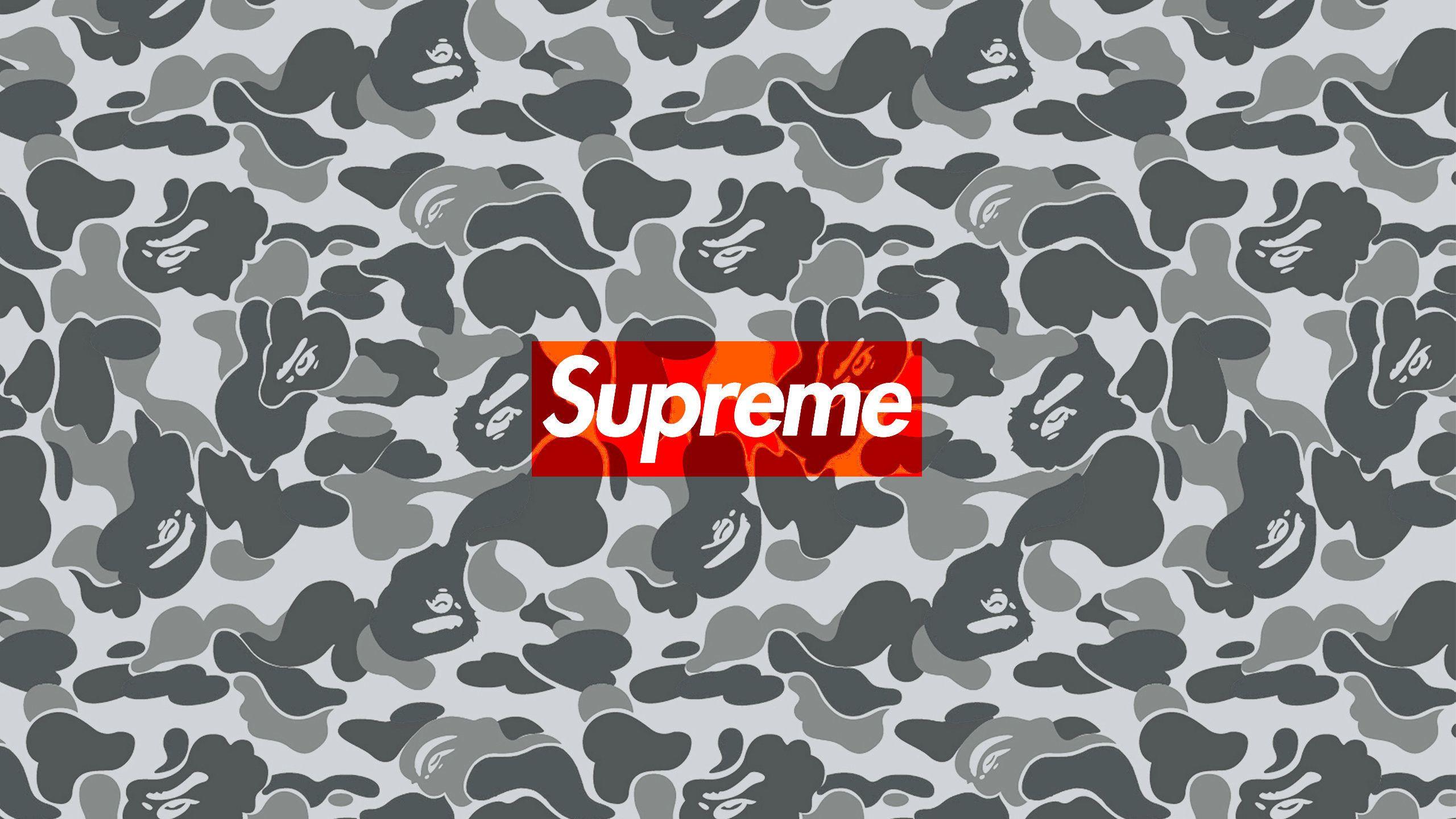 Download the Supreme Bape Camo wallpaper below for your mobile device (Android phones, iPhone etc.). Camo wallpaper, Supreme wallpaper, Bape wallpaper