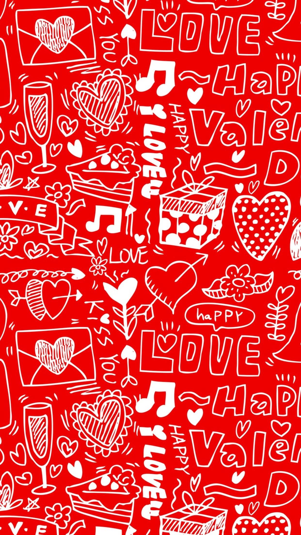 Valentine Day Message Wallpaper for iPhone X, 6