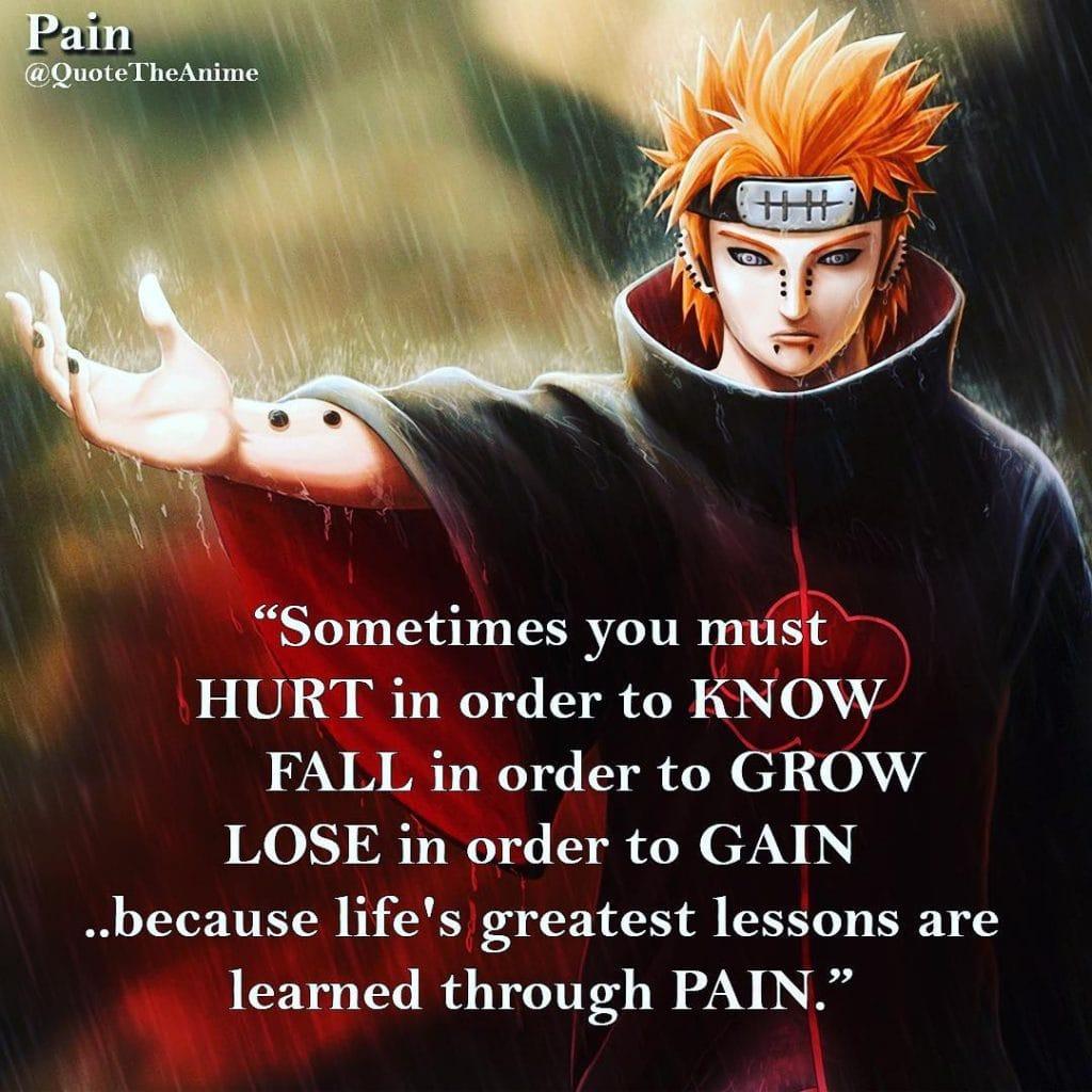 Anime Quotes About Pain of all time Learn more here | quotesenglish5