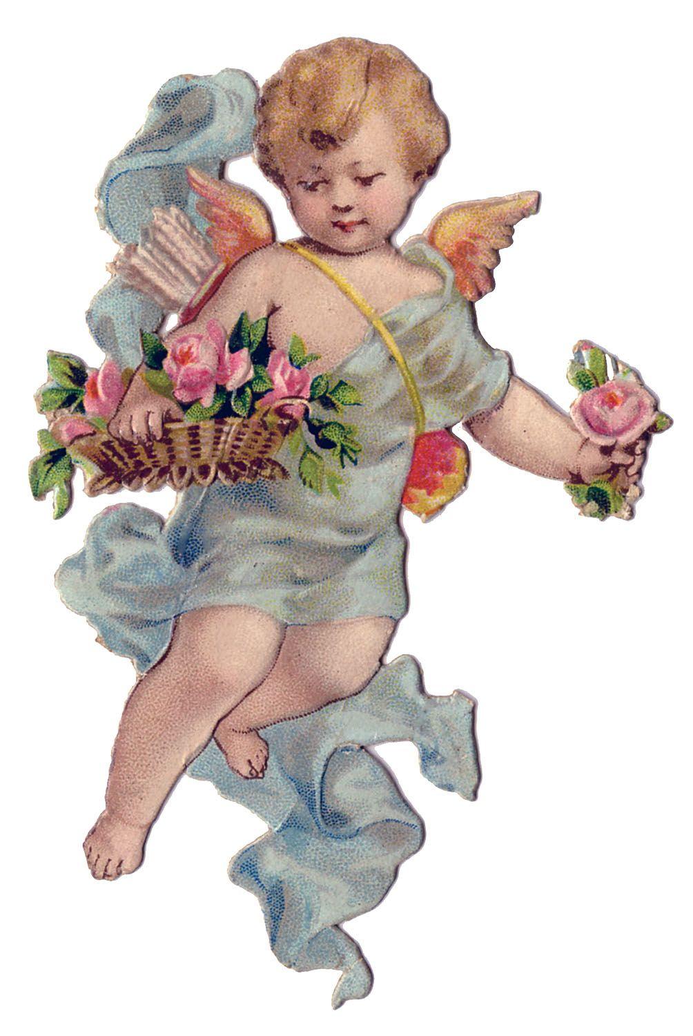 Vintage Valentine's Day Clip Art Cherub. Victorian