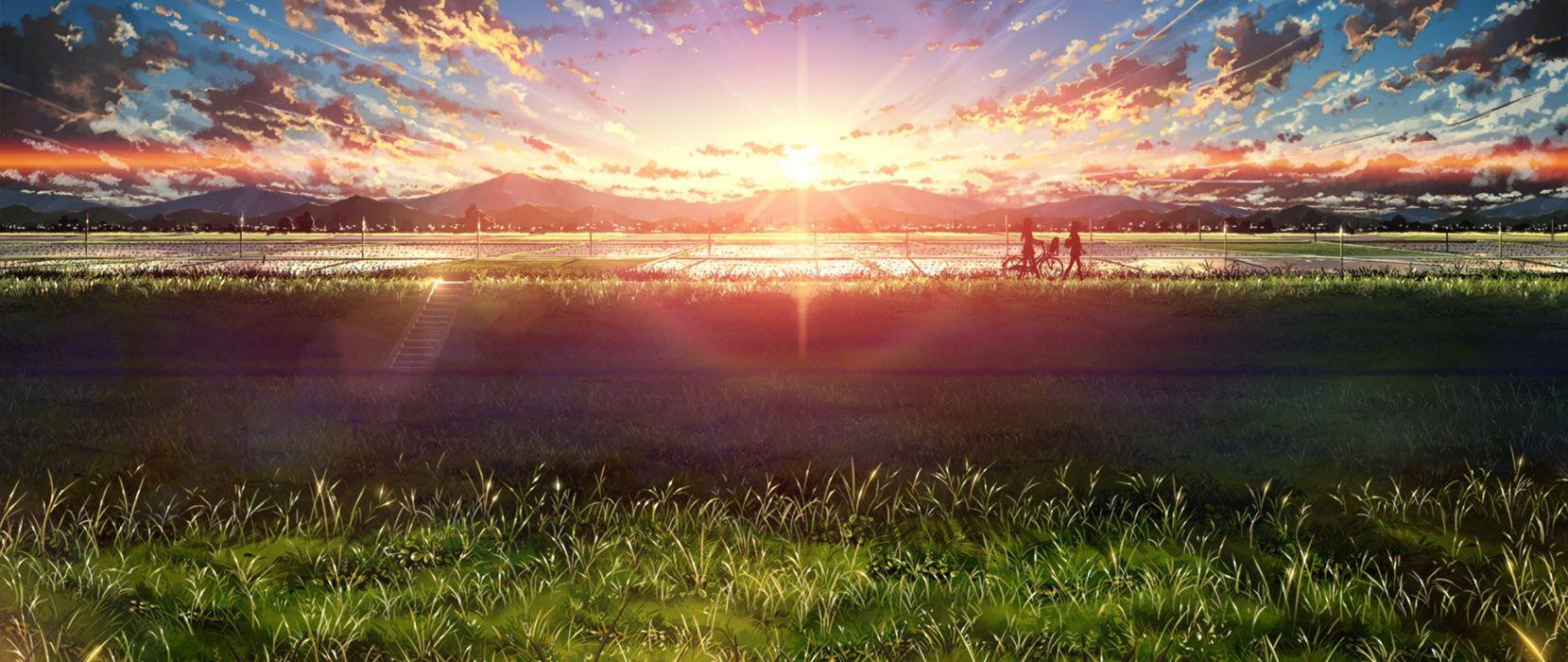 Ultra Wide Japan Anime Sky Sunlight Wallpaperx1080
