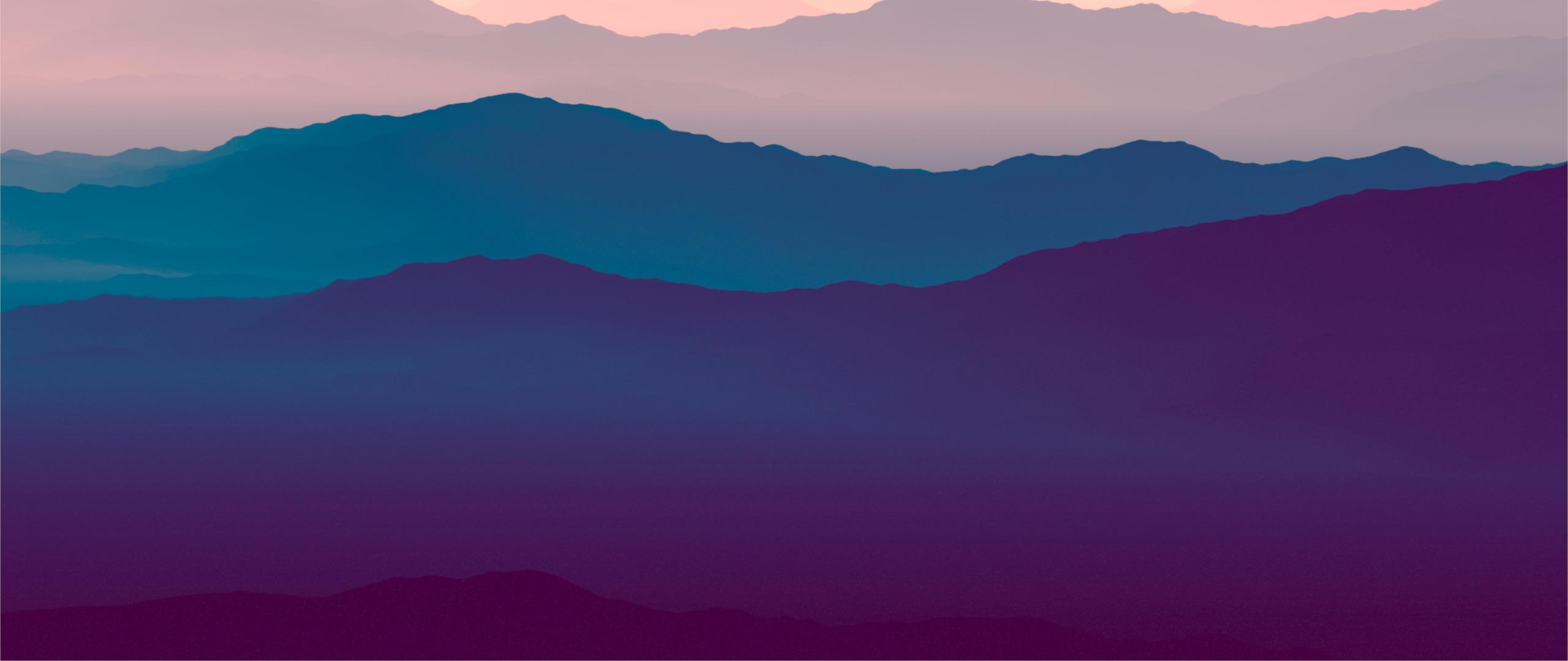 Horizon Purple Gradient Mountains 2560x1080 Resolution