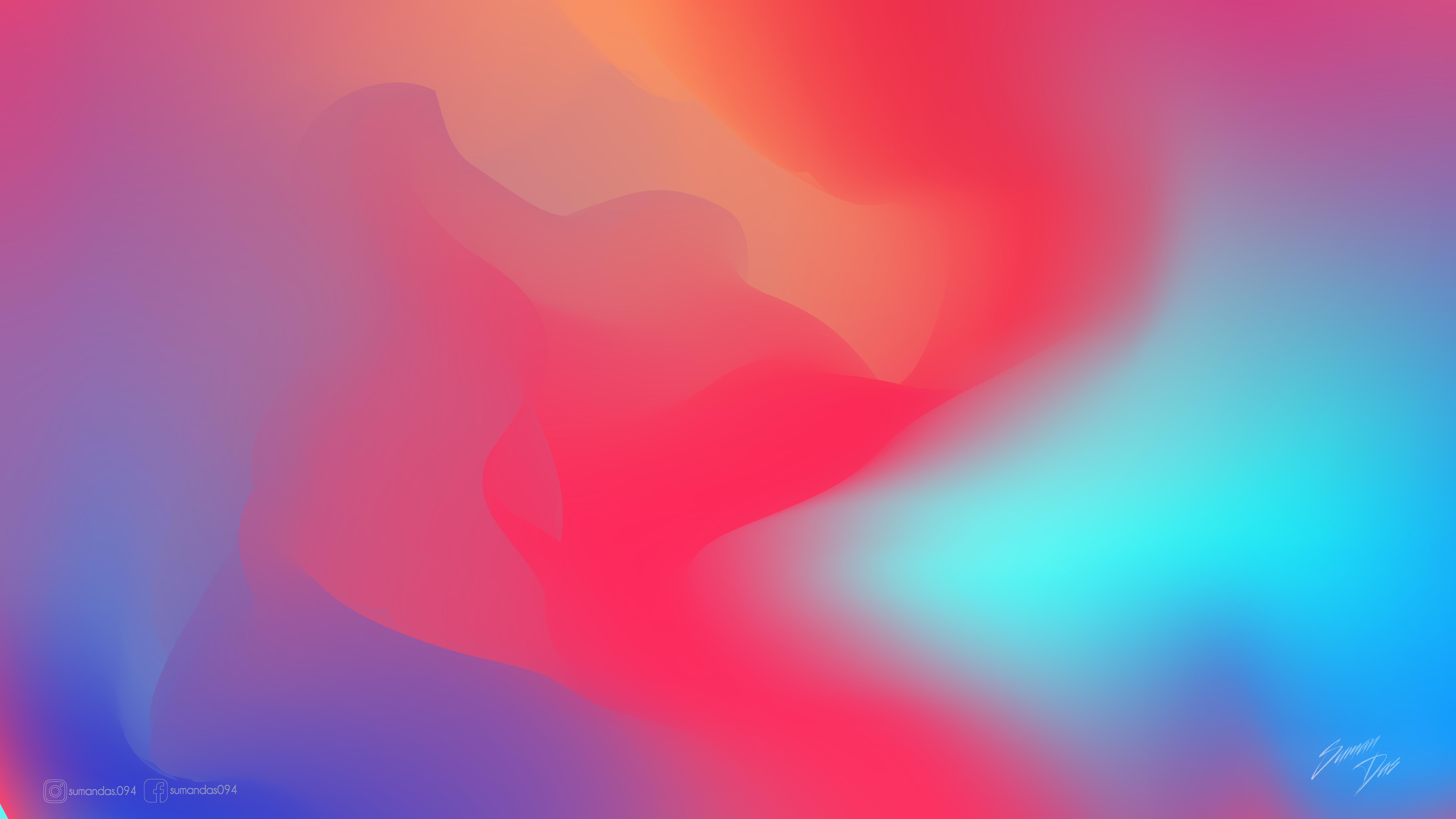 Colorful Gradient Waves 8K Wallpaper, HD Abstract 4K Wallpaper