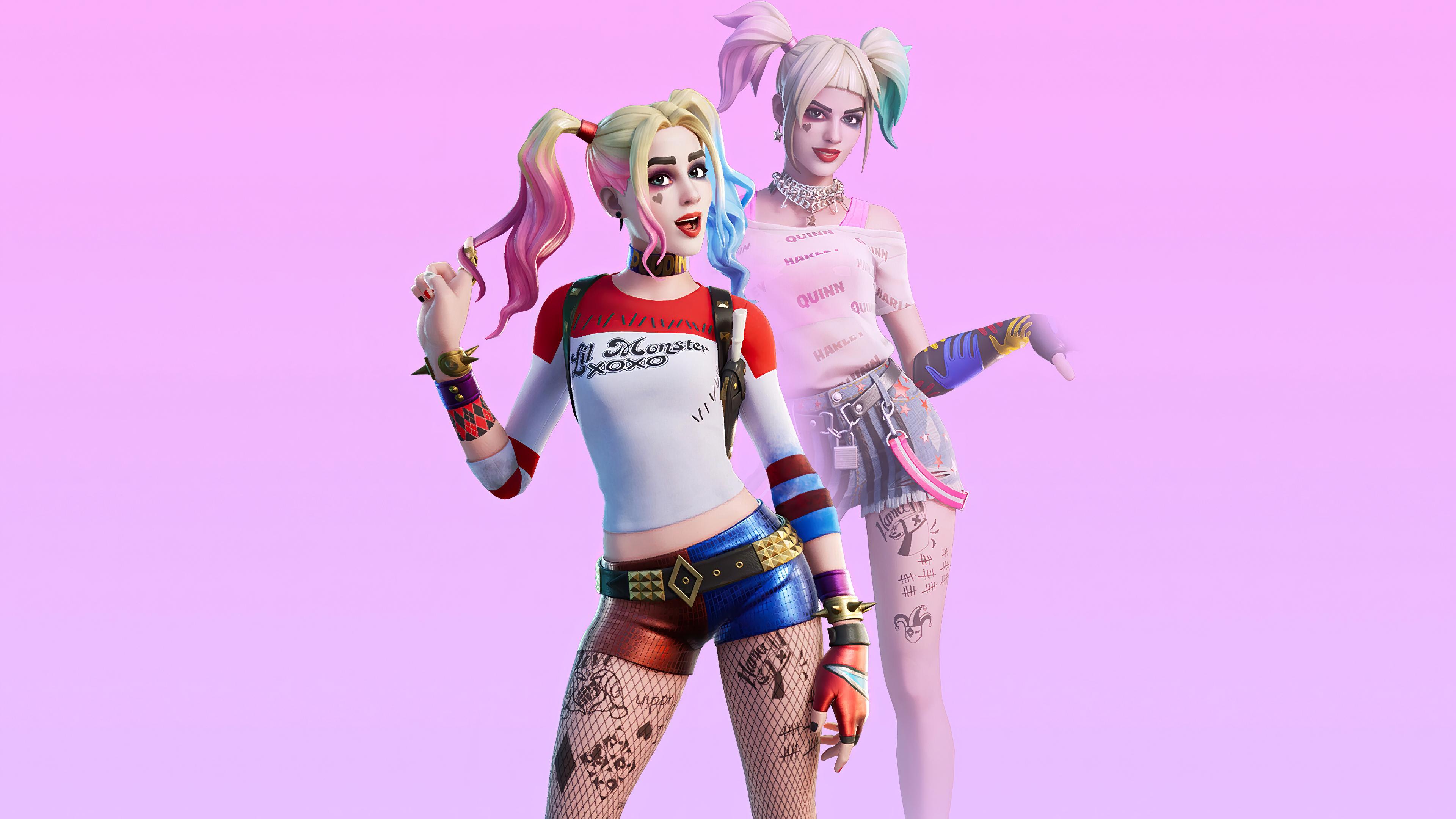 4K Harley Quinn Fortnite Skin Outfit Wallpaper, HD Games 4K