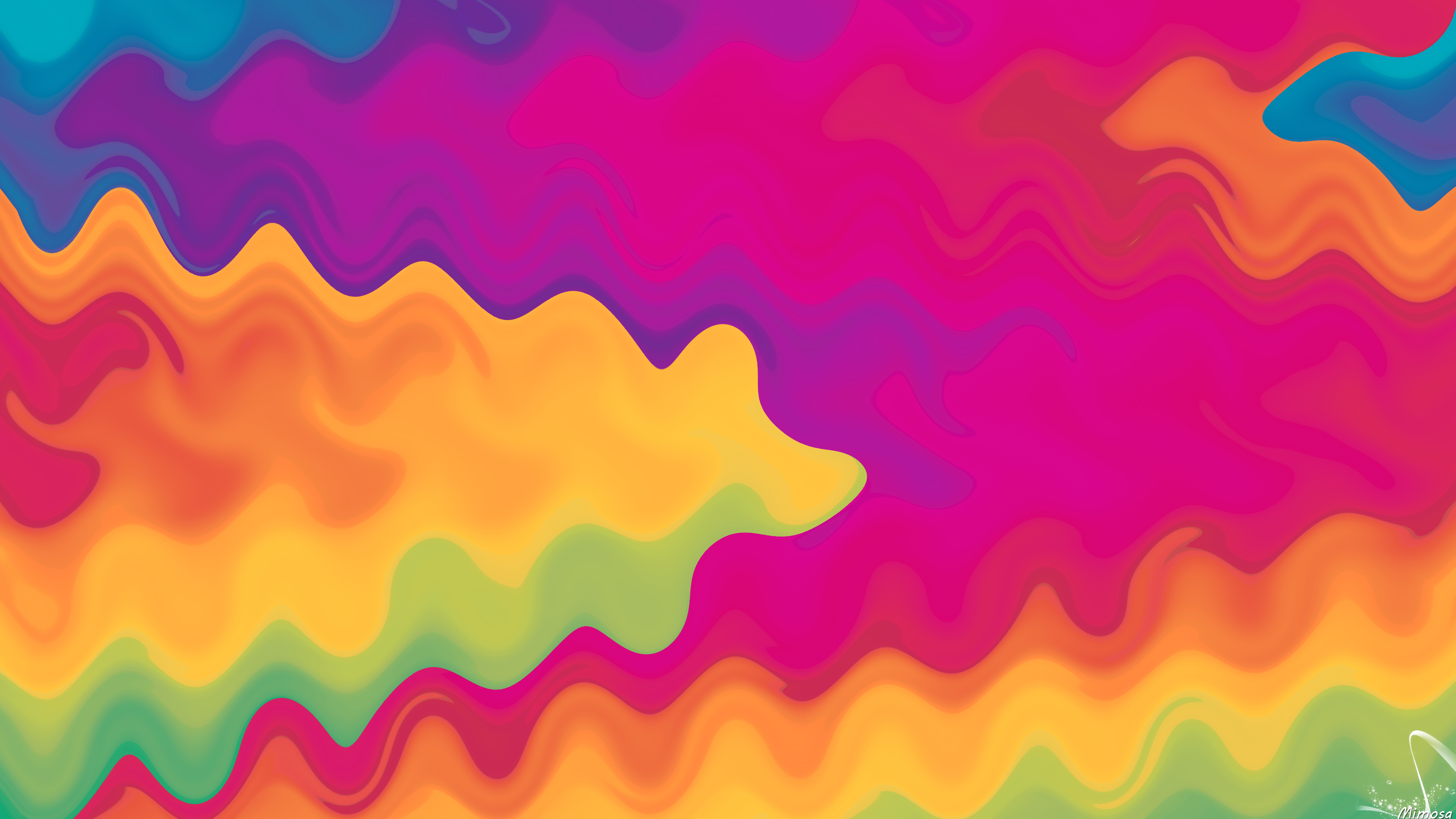 Gradient waves 4k Ultra HD Wallpaper. Background Image