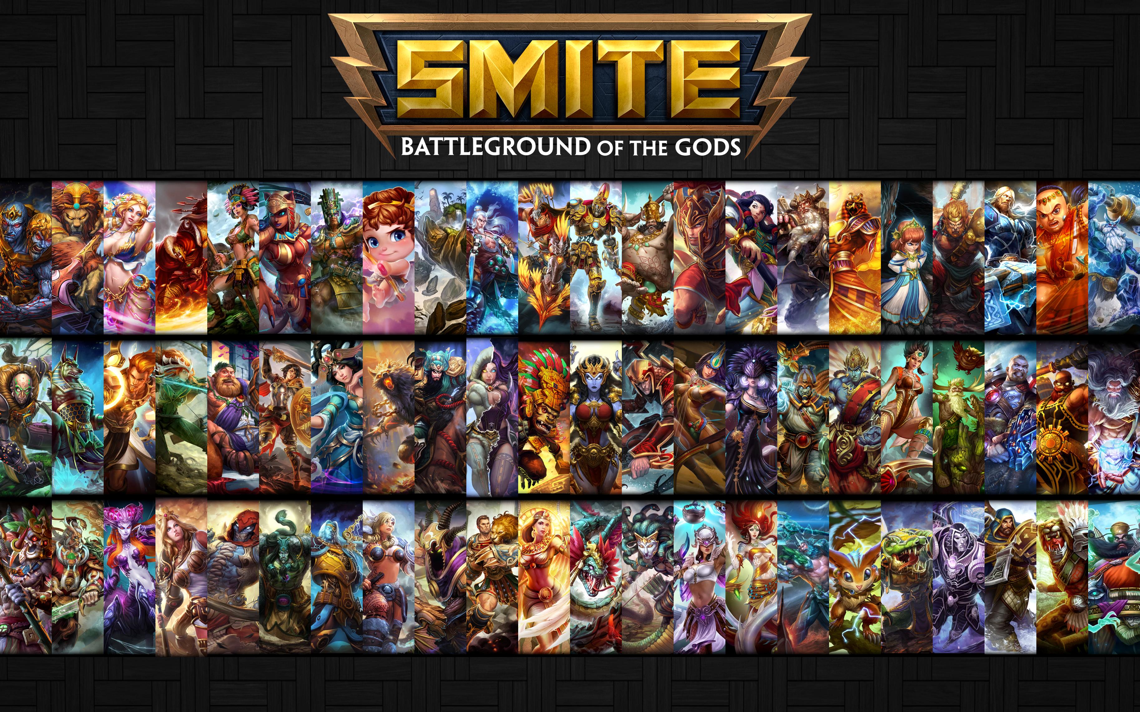 Smite Wallpaper with all gods