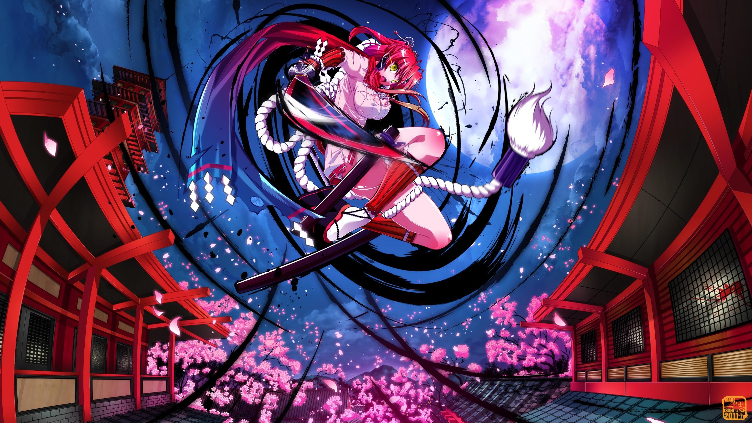 Desktop Wallpaper Hyakka Ryouran: Samurai Girls Anime 2560x1440
