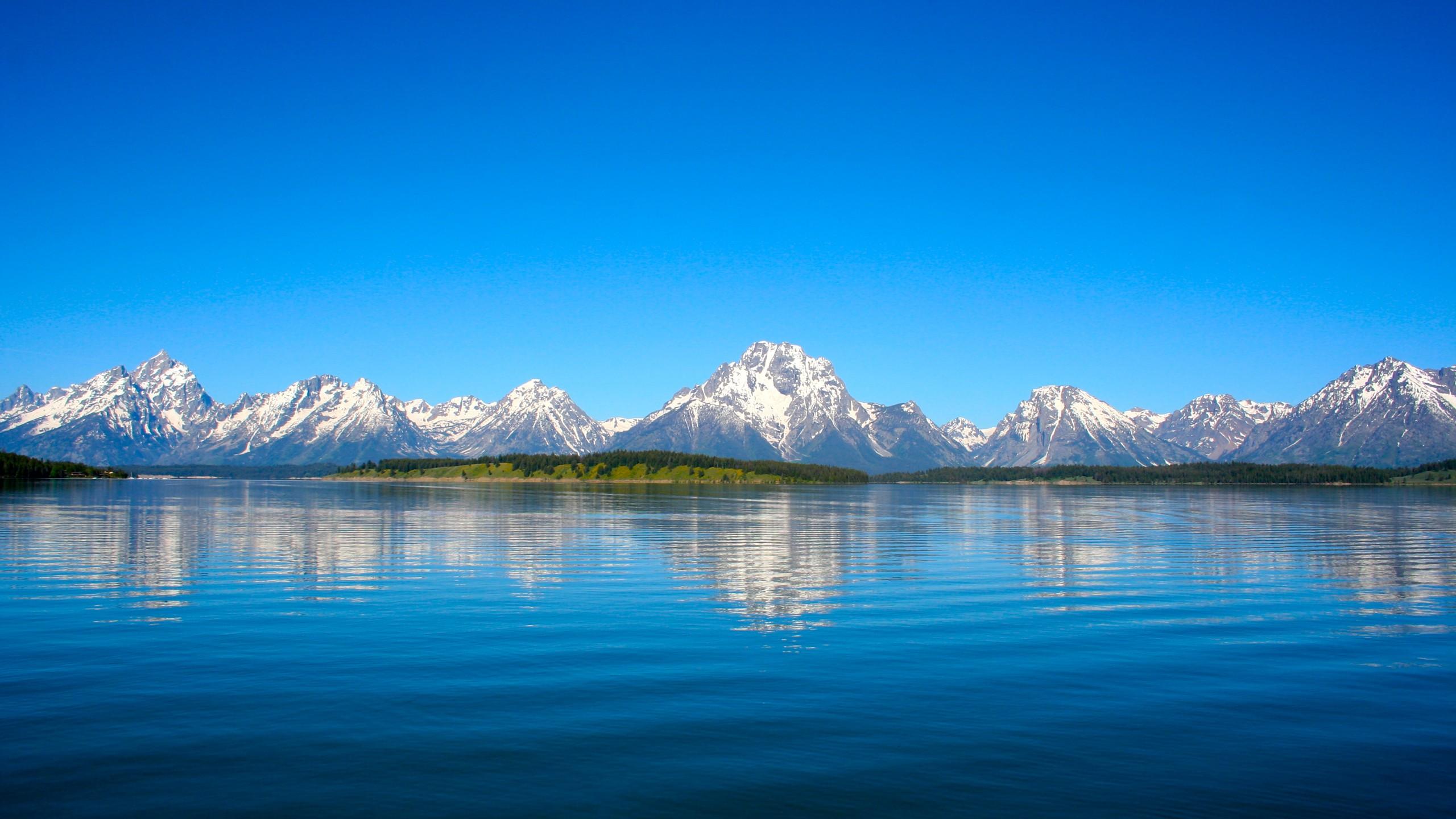 Wallpaper Jenny Lake, Grand Teton National Park, Reflection, Blue