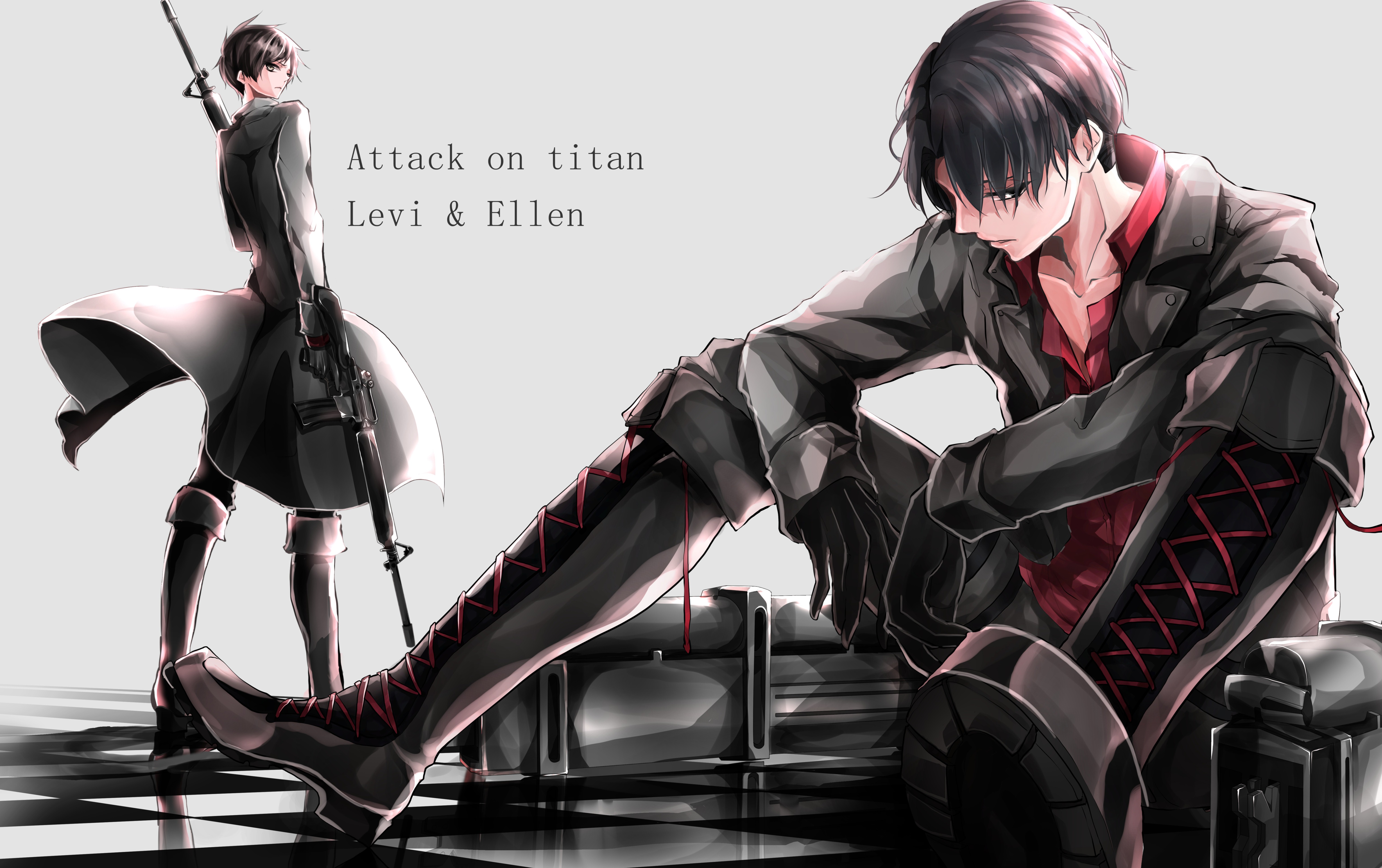 Attack on Titan Levi Cartoon Character 5K Wallpaper