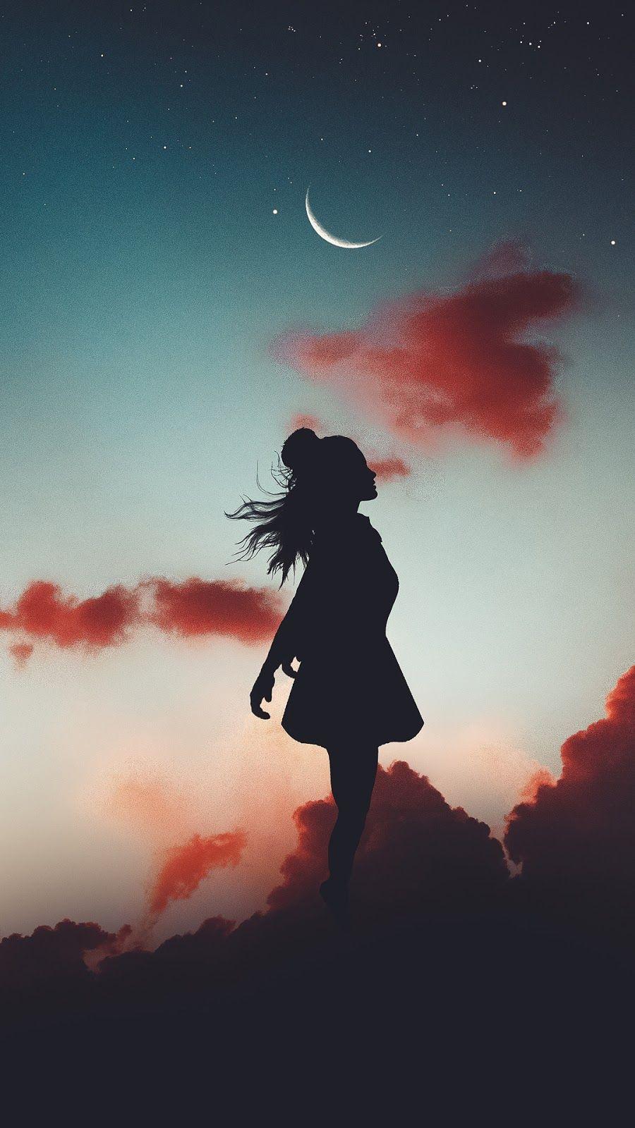 Levitate in the sky. Silhouette photography, Aesthetic wallpaper