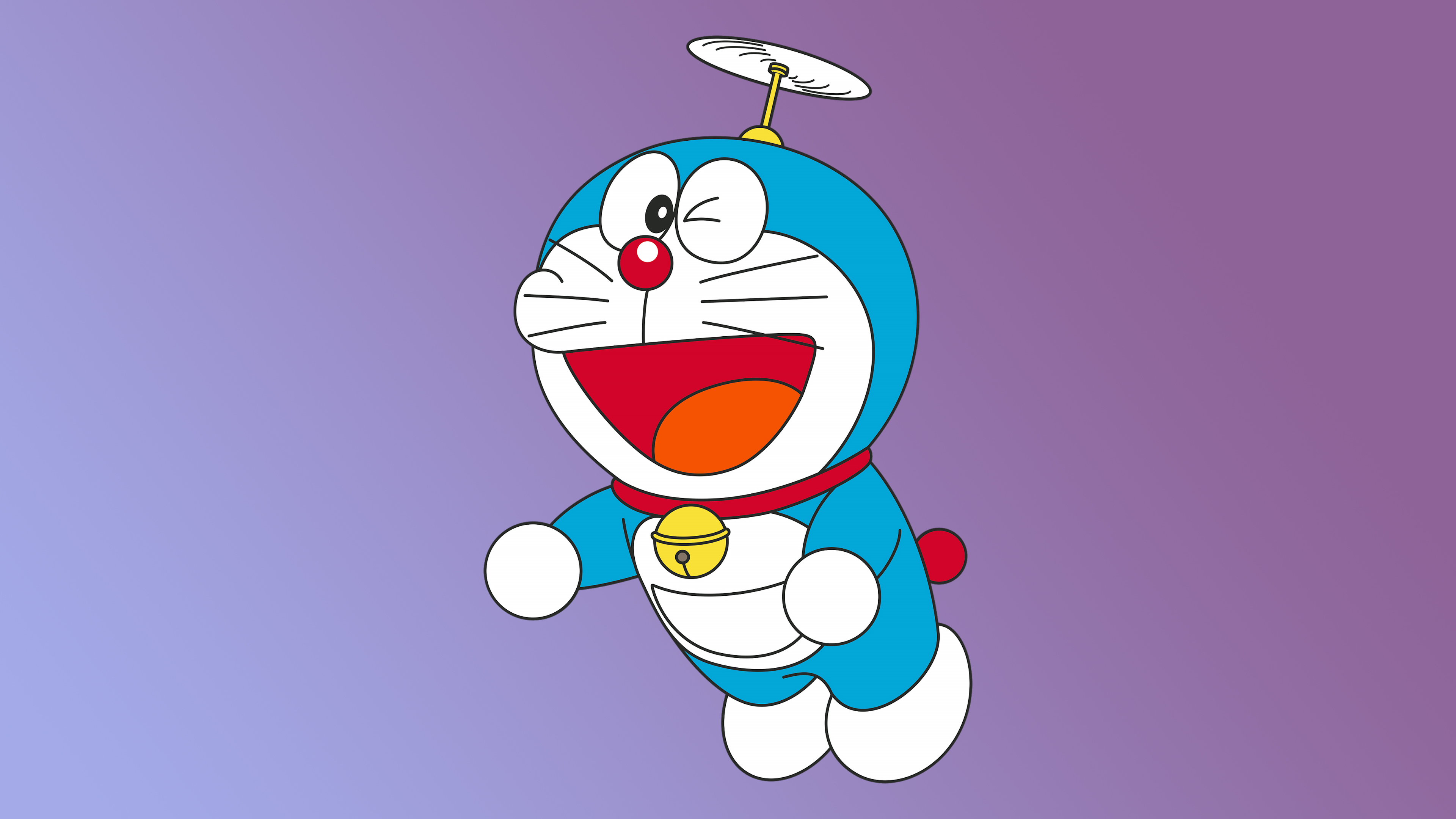 Doraemon Minimal 4K Wallpaper, HD Cartoon 4K Wallpaper, Image