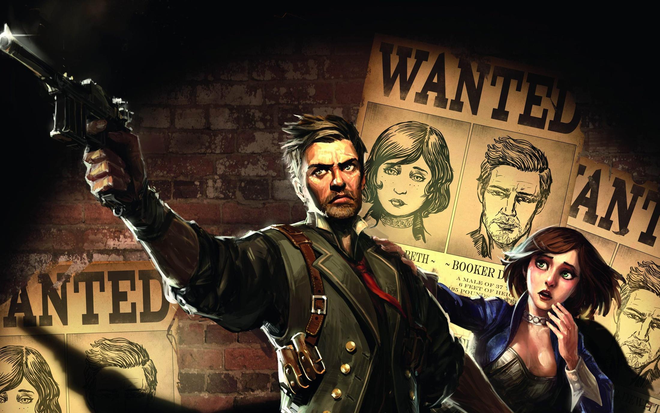 Download 1920x1080 HD Wallpaper bioshock infinite gun poster art