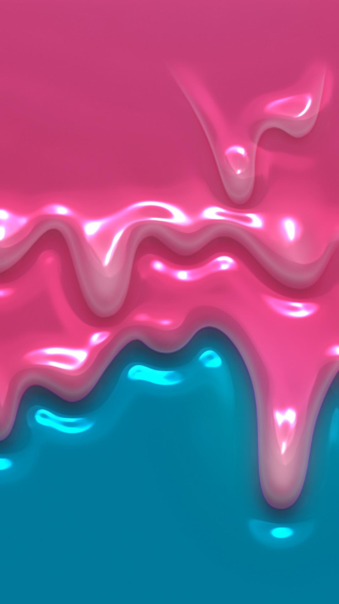 iPhone X Pink Liquid Wallpaper 3D iPhone Wallpaper