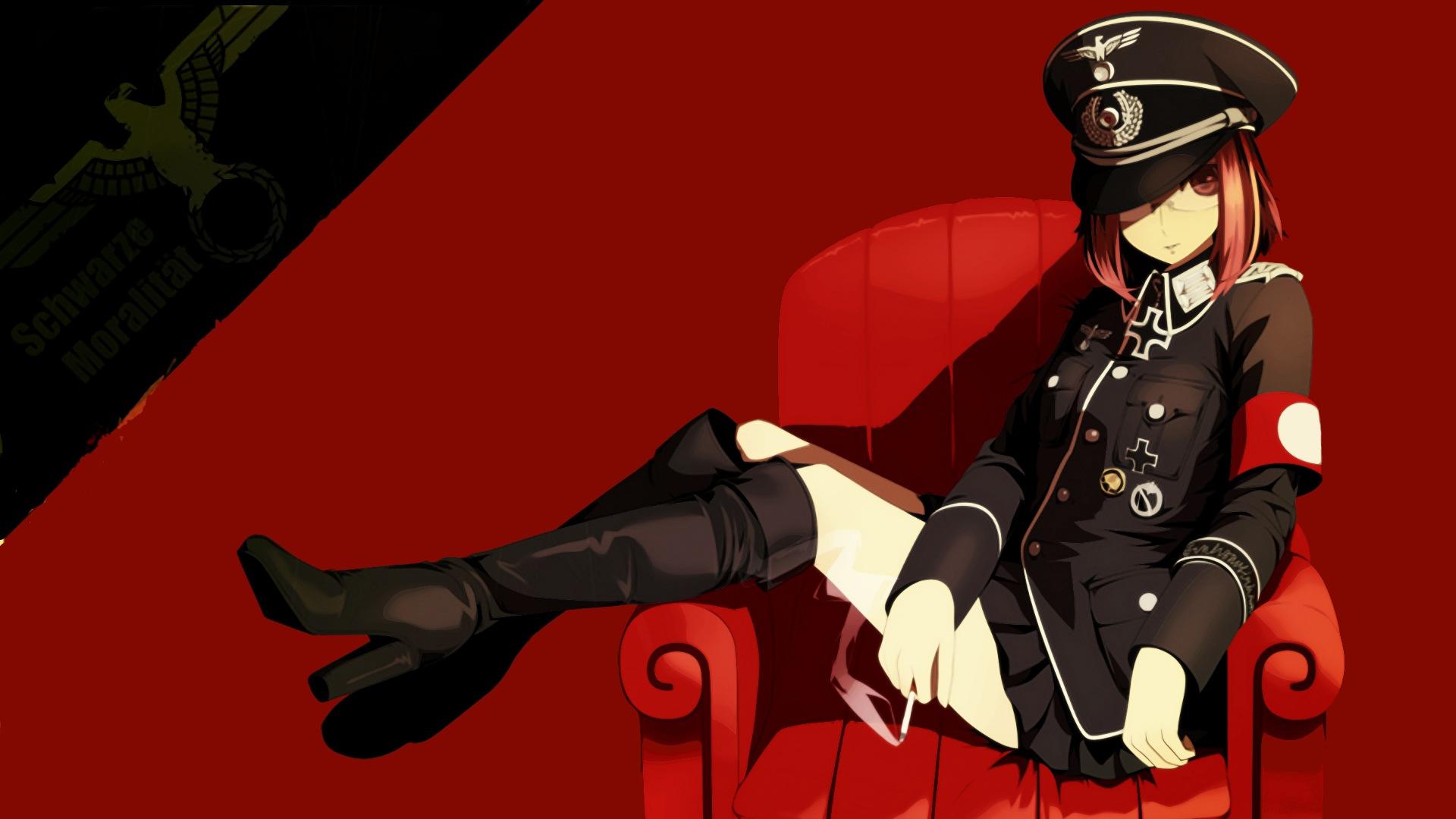 Anime Girl Military Uniform