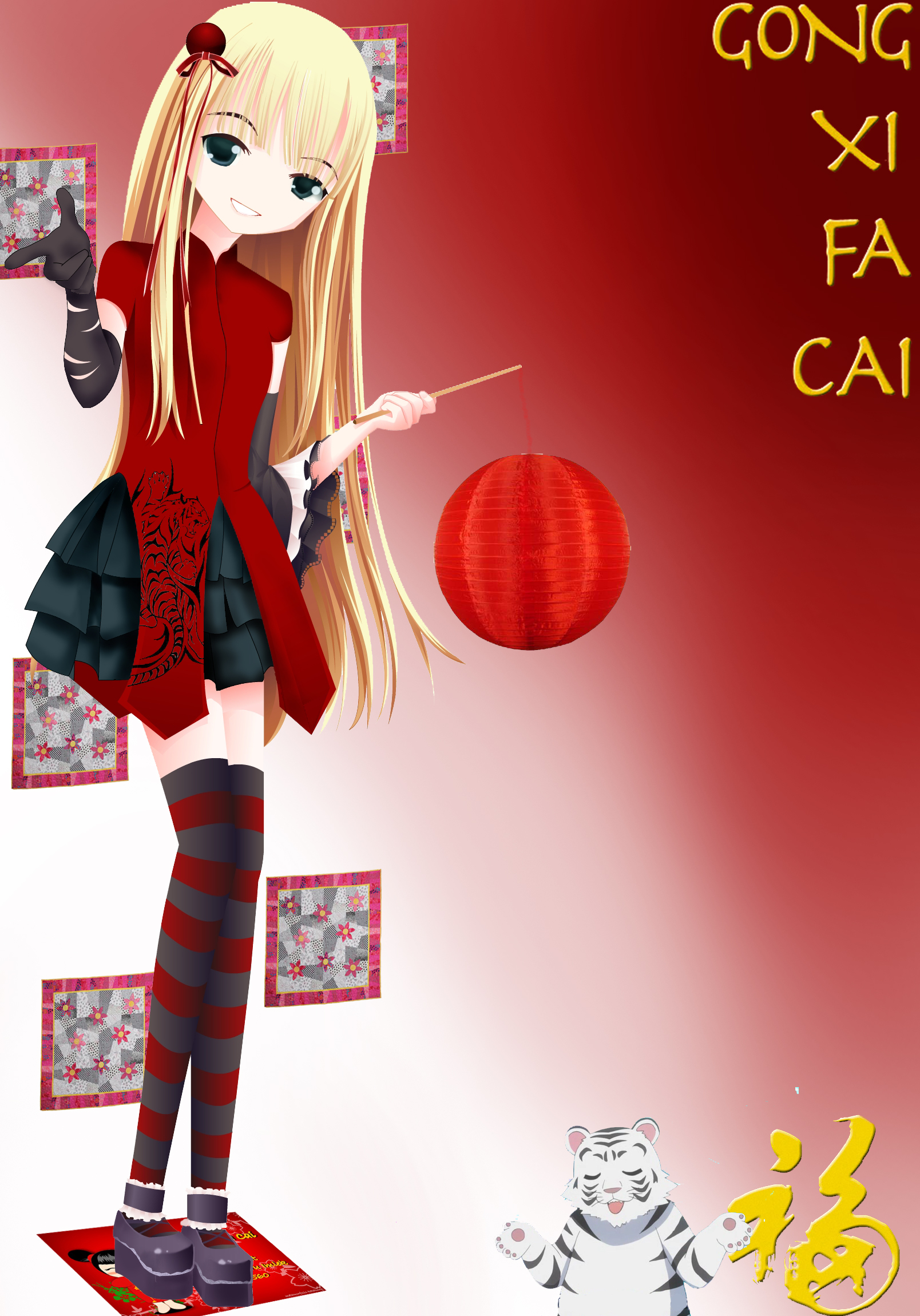 Anime Girl Chinese New Year New Year Anime Wallpaper & Background Download