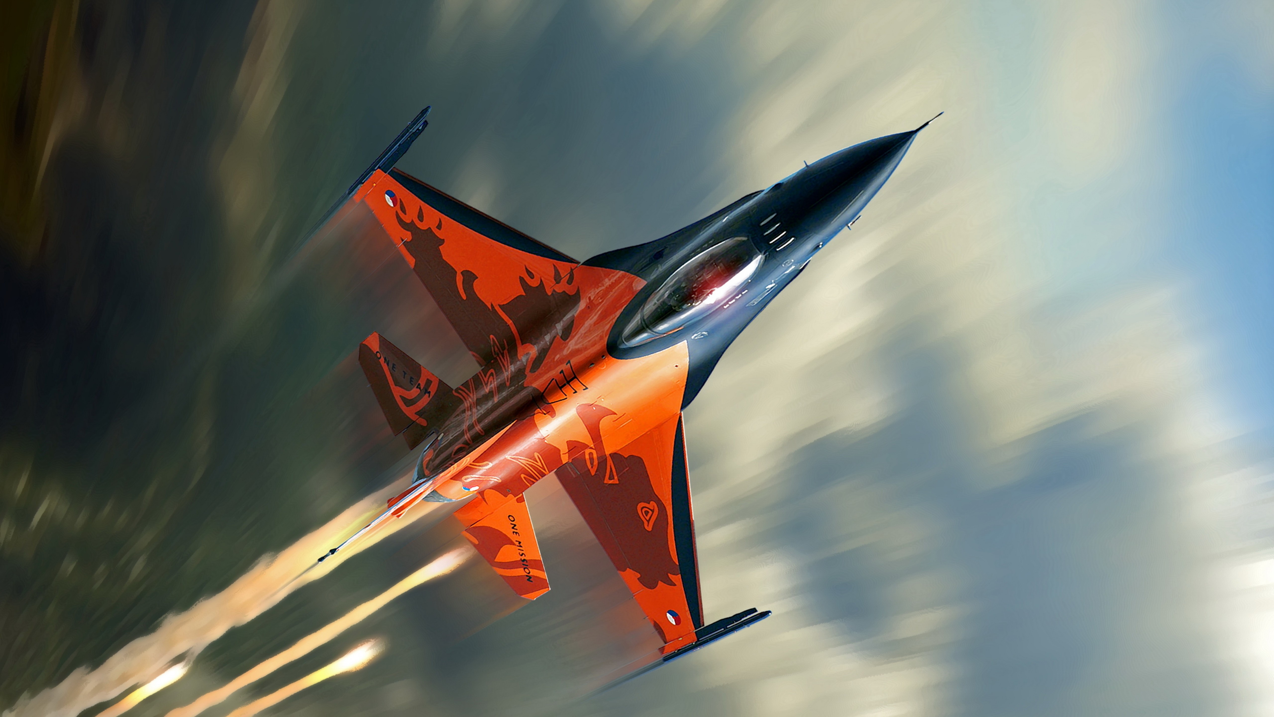 F 16 Falcon Fighter Jet Aircraft Us Air Force Wallpaper HD For Mobile Phone 5120x2880, Wallpaper13.com