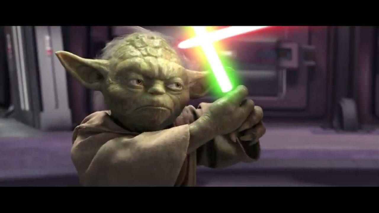 Yoda vs Darth Sidious. Star wars characters, Star wars image