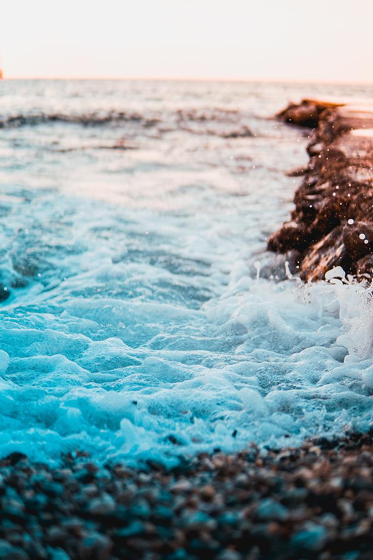 HD wallpaper: sea, Sicily, water, nature, phone, cyan, splashes