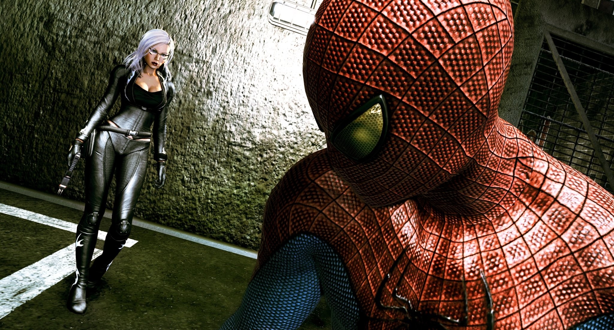 video games spiderman silver sable 2048x1101 wallpaper High