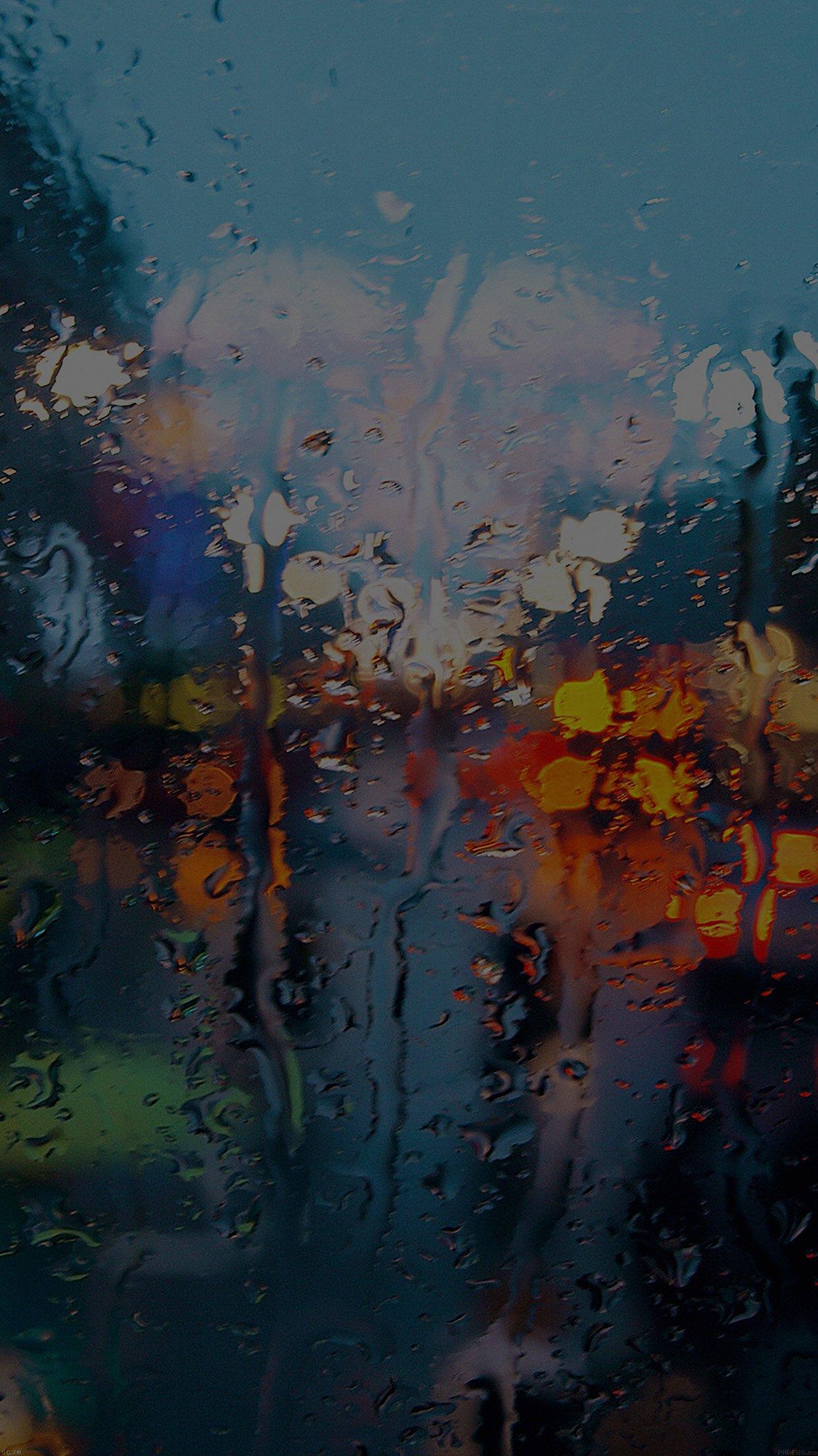 Somedays Rain Window Wet Nature Dark Android wallpaper