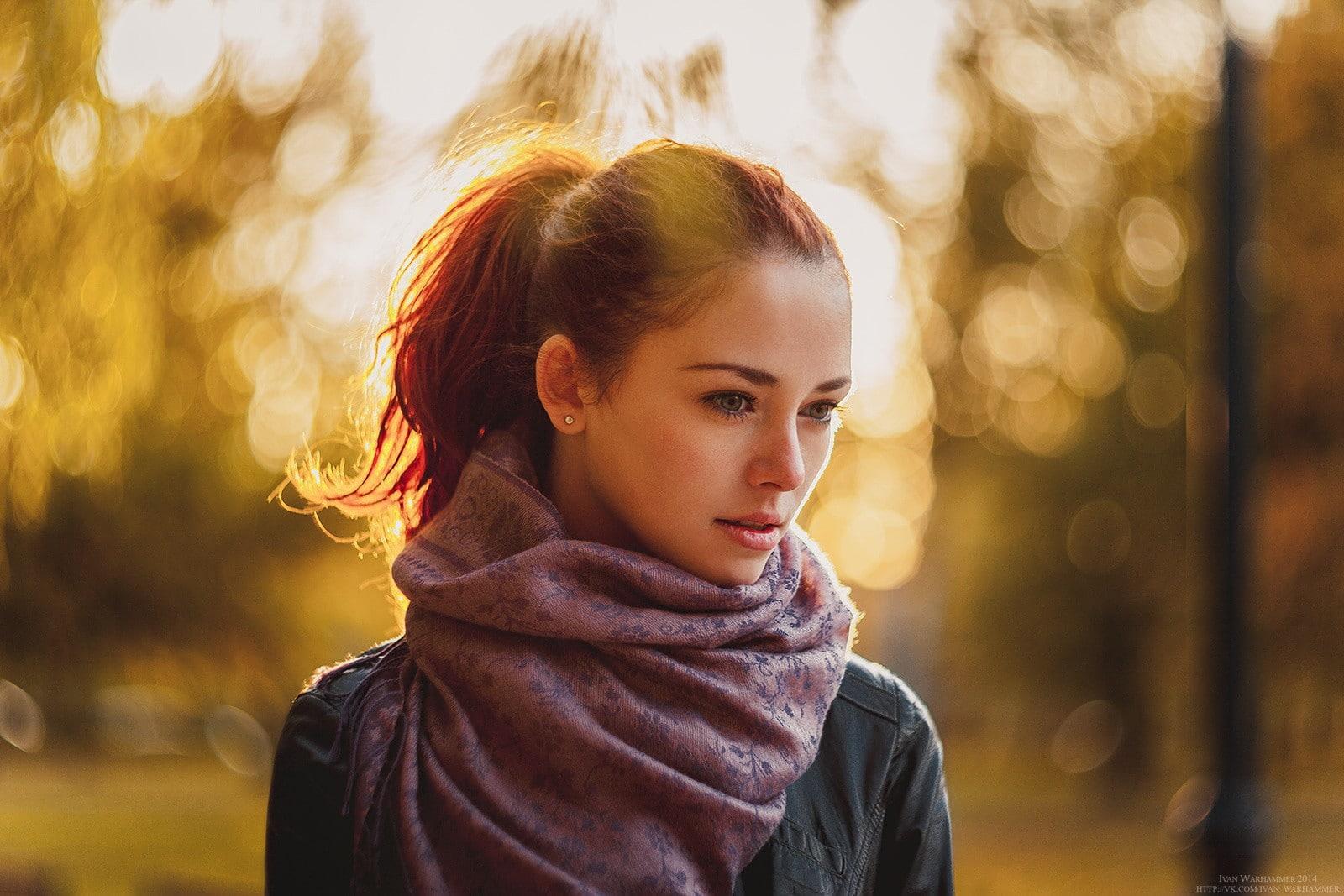 Redhead Portrait Bokeh HD Wallpaper