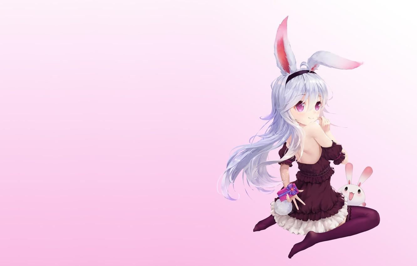 Wallpaper holiday, gift, anime, art, Bunny, Valentine, heart, Valentine's Day, Happy Valentine's Day, Cook Yang image for desktop, section сэйнэн