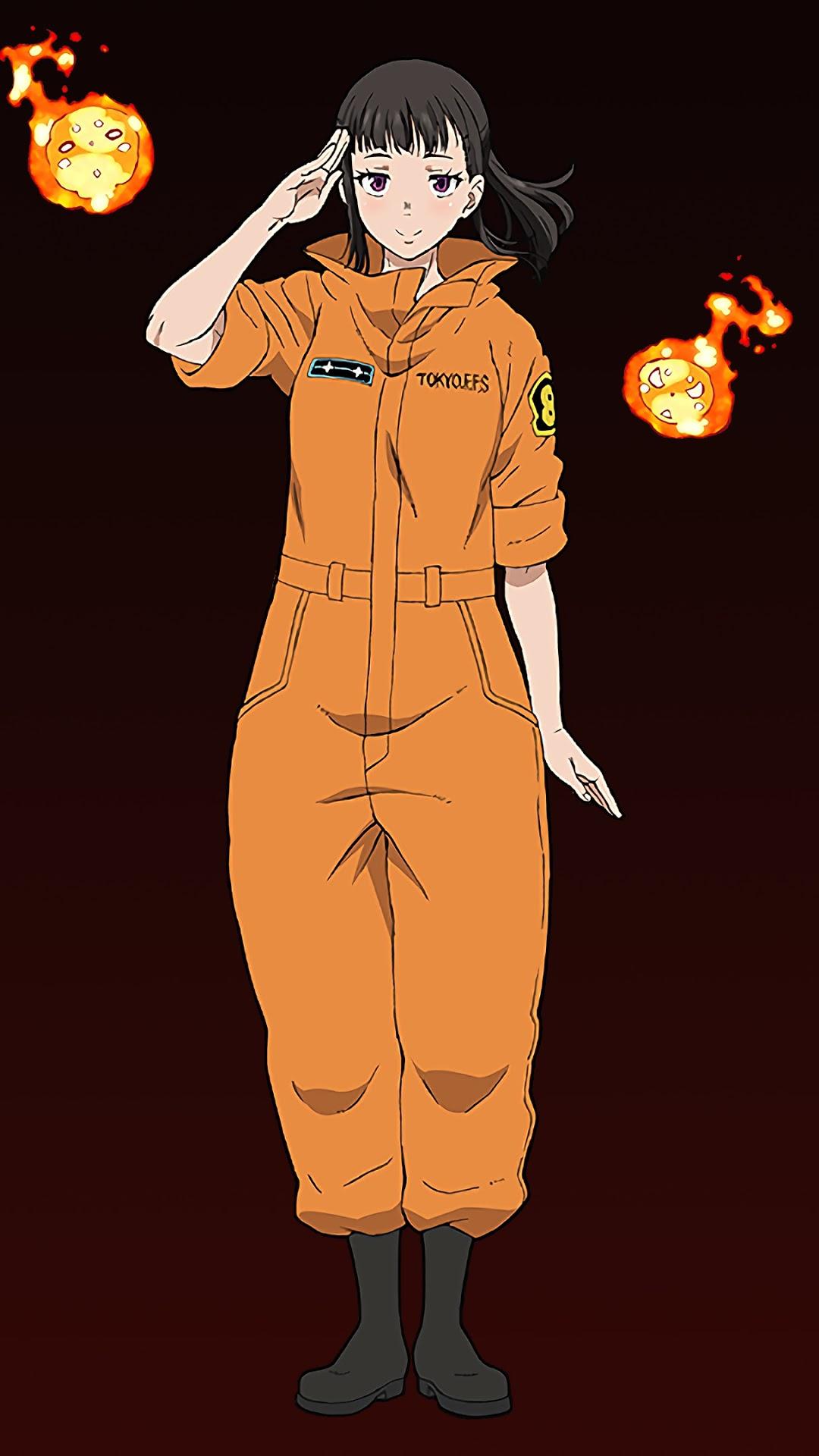 Fire Force Maki Oze Flames 4K Wallpaper