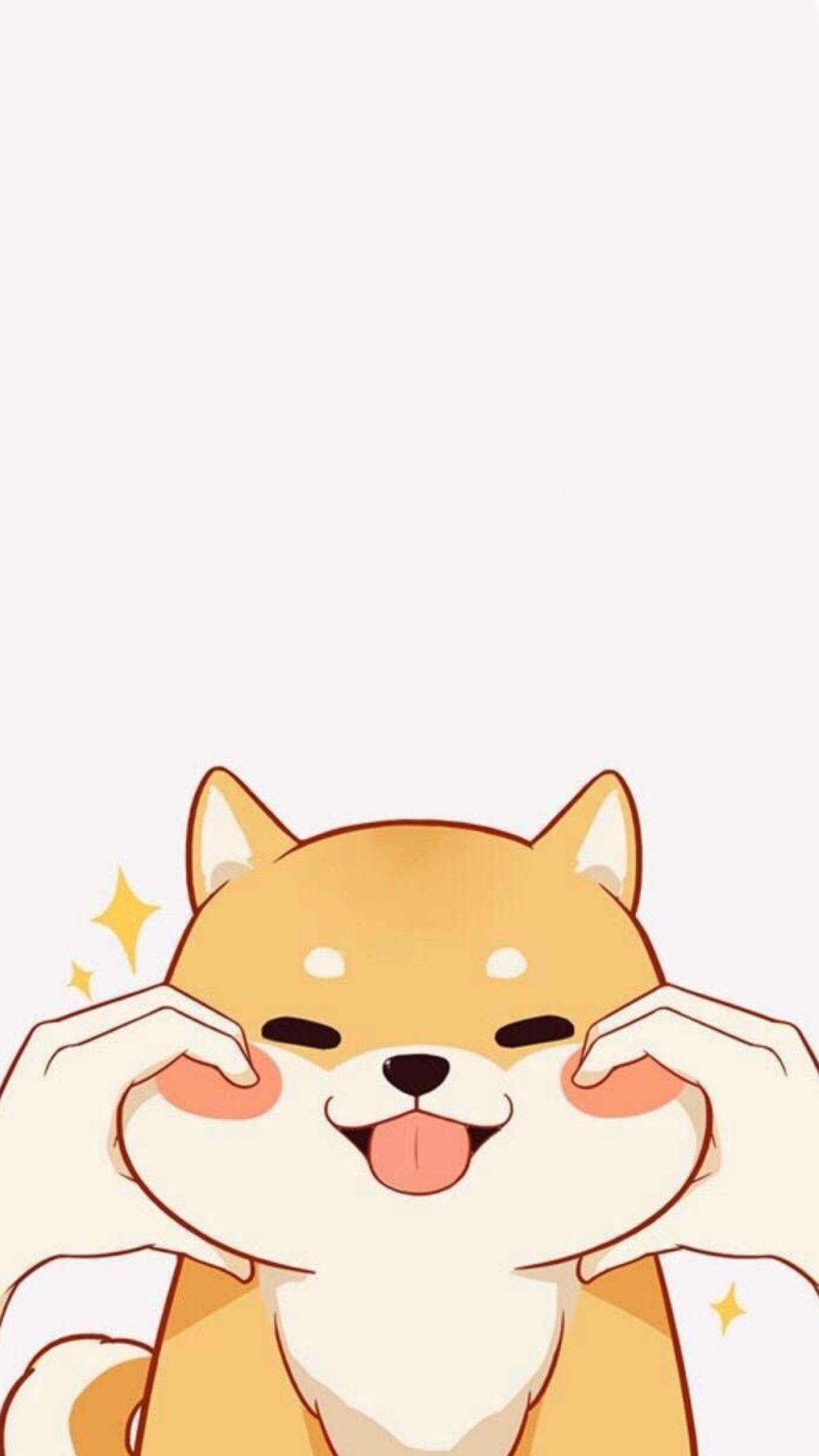 Anime cute corgi wallpaper