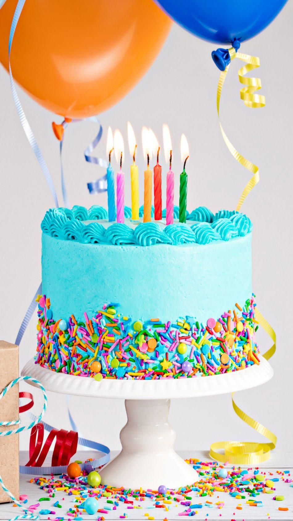 Birthday Cake Balloon Gift Free 4K Ultra HD Mobile Wallpaper
