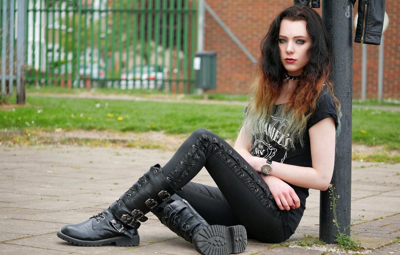Wallpaper boots, leather, legs, pants, Rebecca Black image