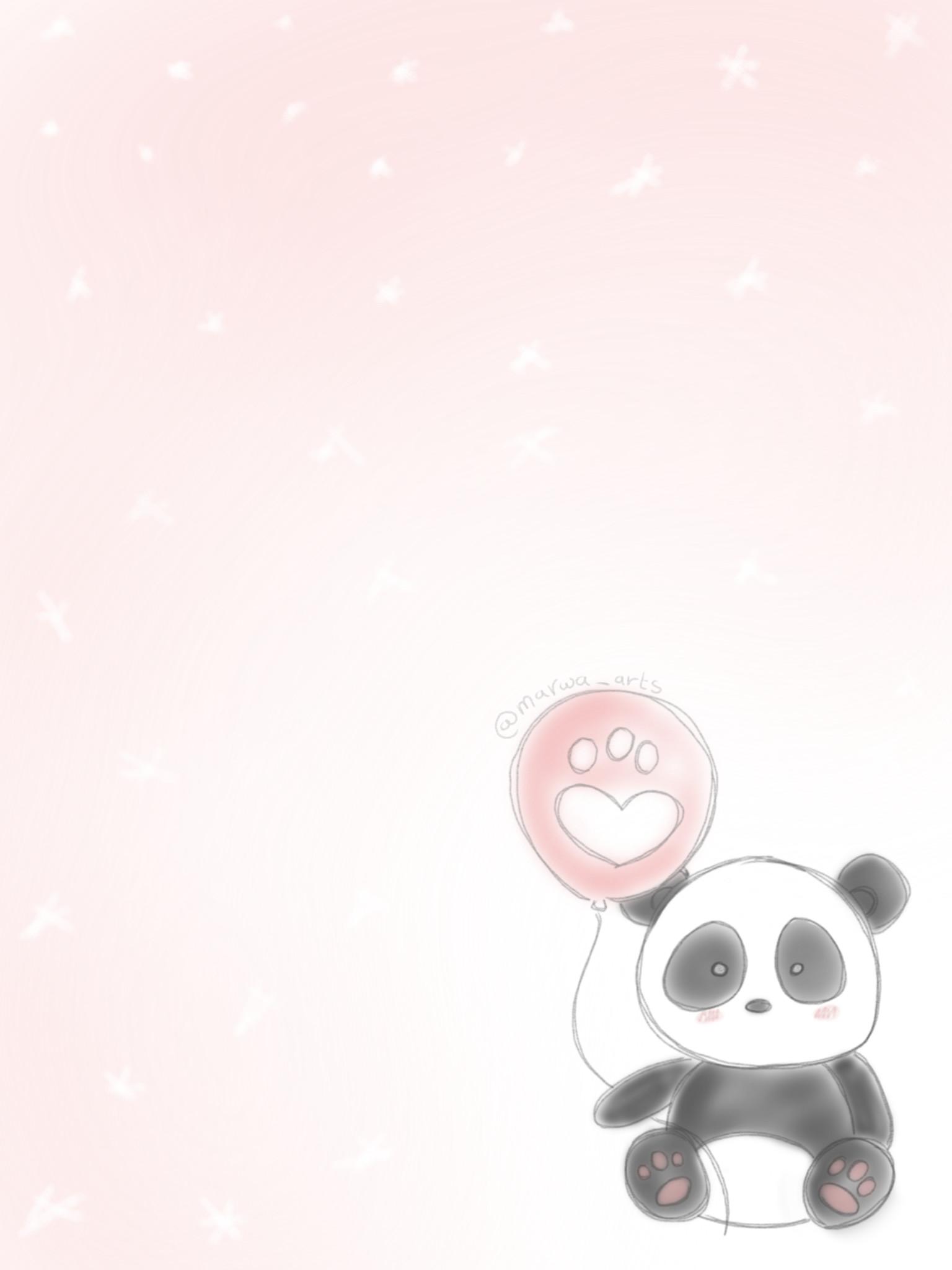 Kawaii Pink Panda Wallpapers - Wallpaper Cave