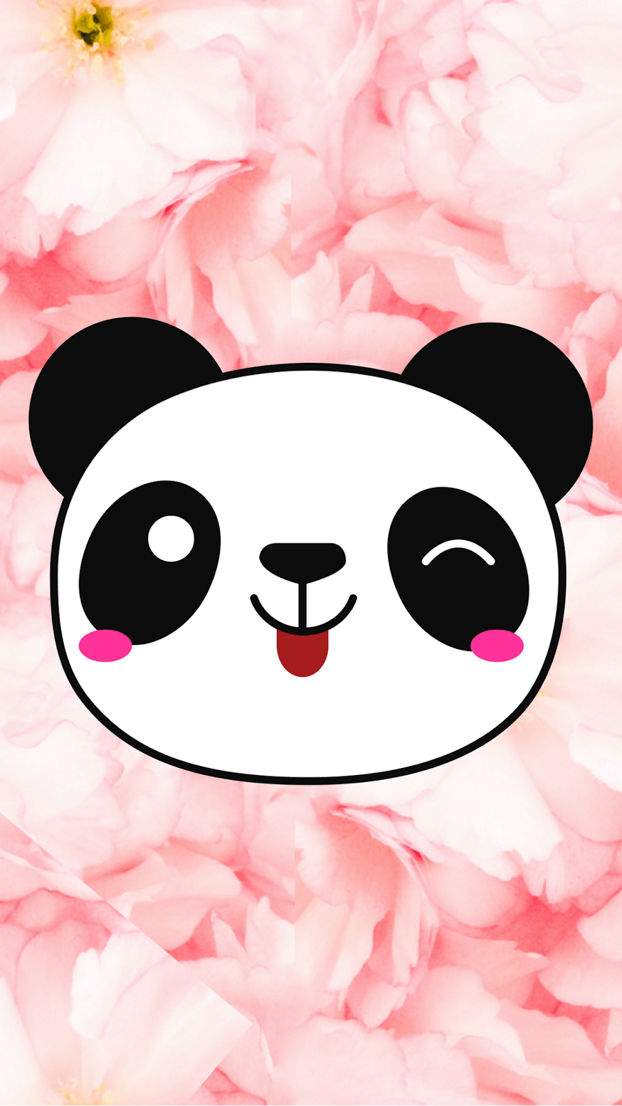 Pink Girly Cute Panda Wallpaper
