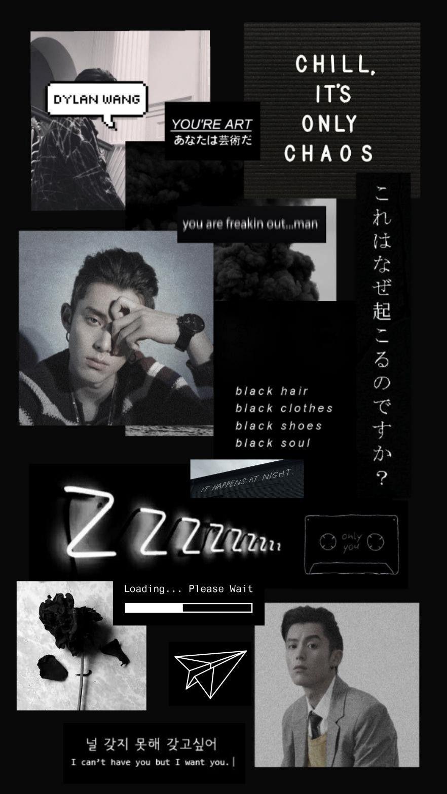 Download Dylan Wang Modeling In Black Wallpaper