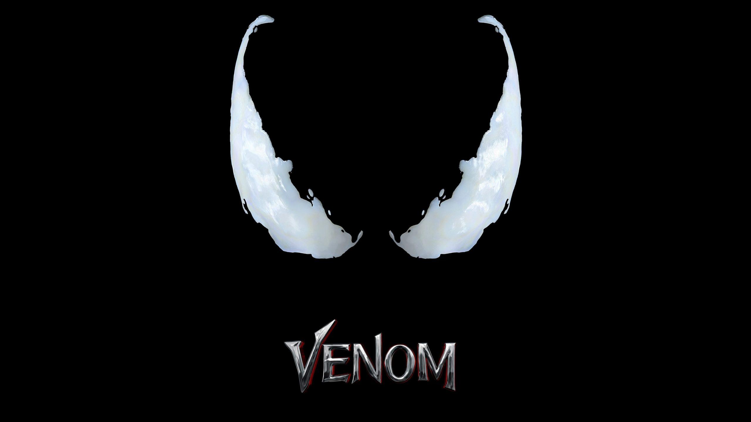 Venom Movie Logo Black 4K Wallpaper