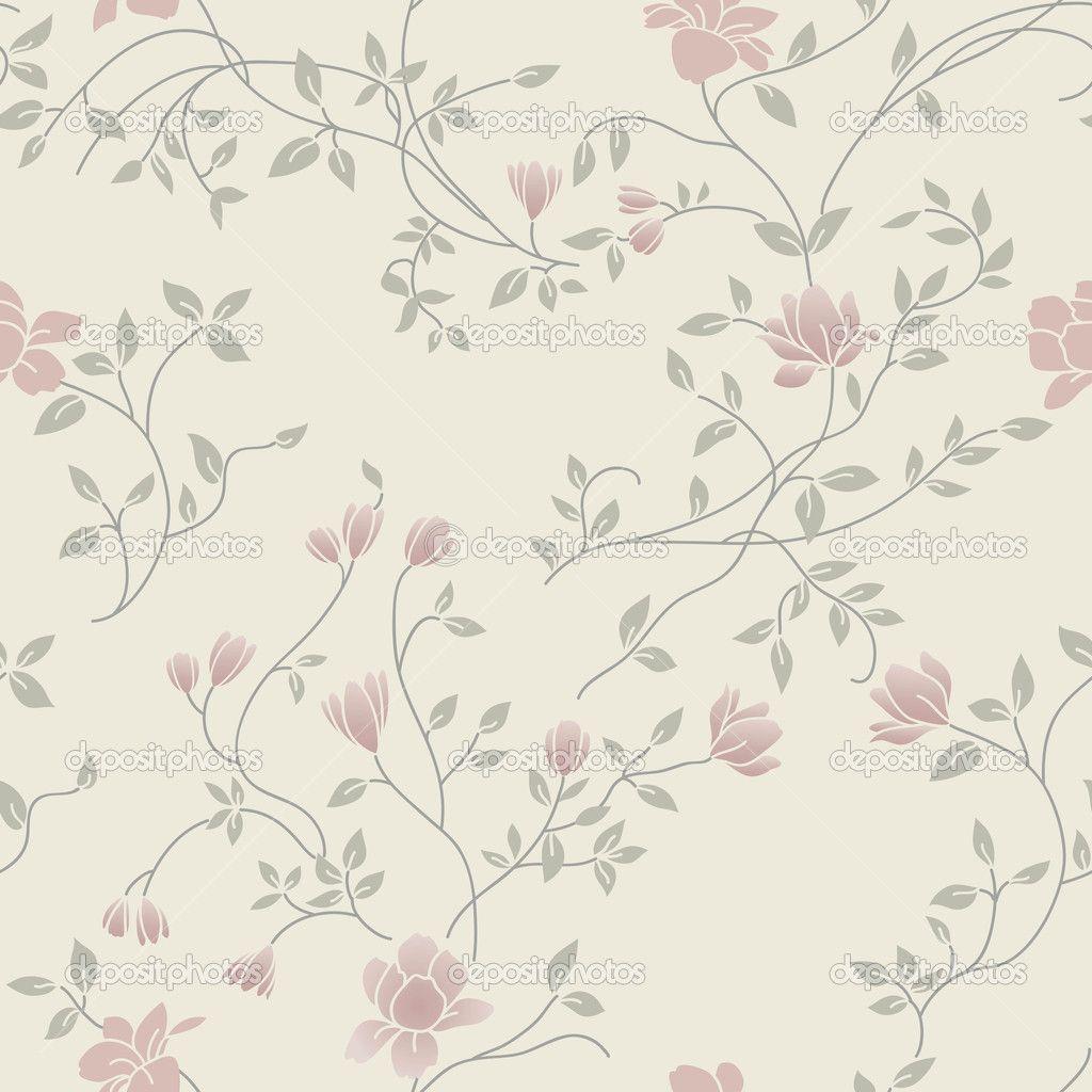 Vintage Floral Pattern. Light floral vintage seamless pattern