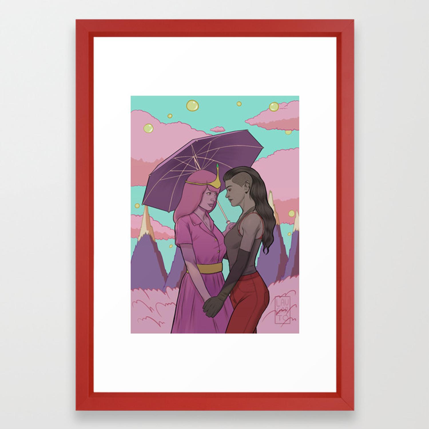 Princess Bubblegum and Marceline Framed Art Print